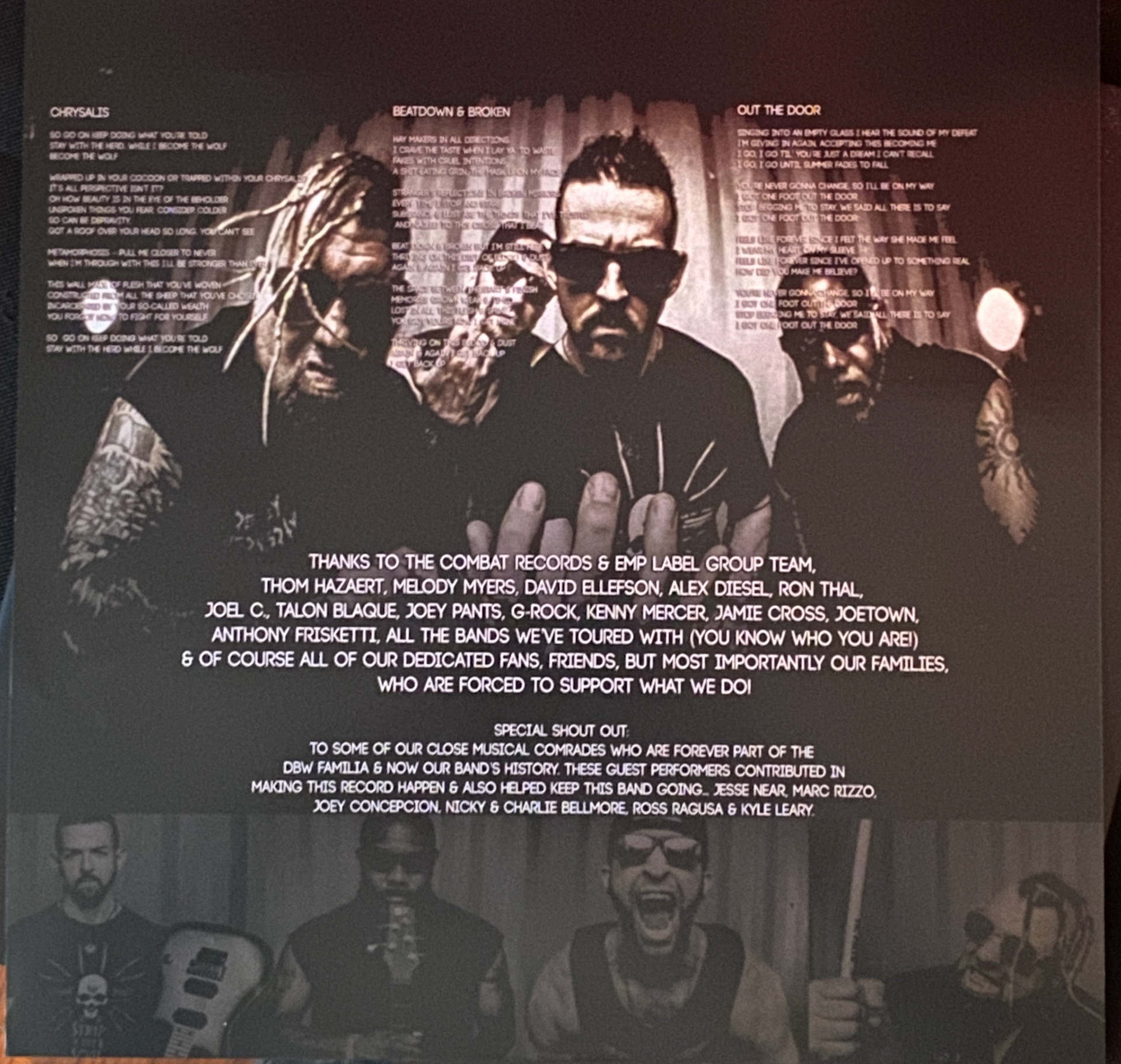 Dead By Wednesday - Album, inset, and foldout lyric sheet