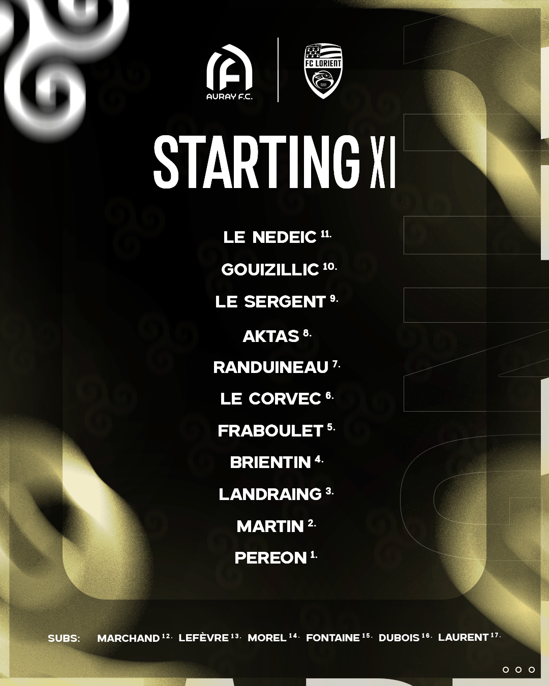 STARTING XI