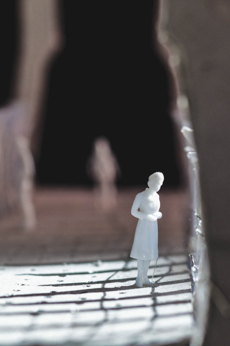 On the Bridge- how the railings manipulate shadow and light.