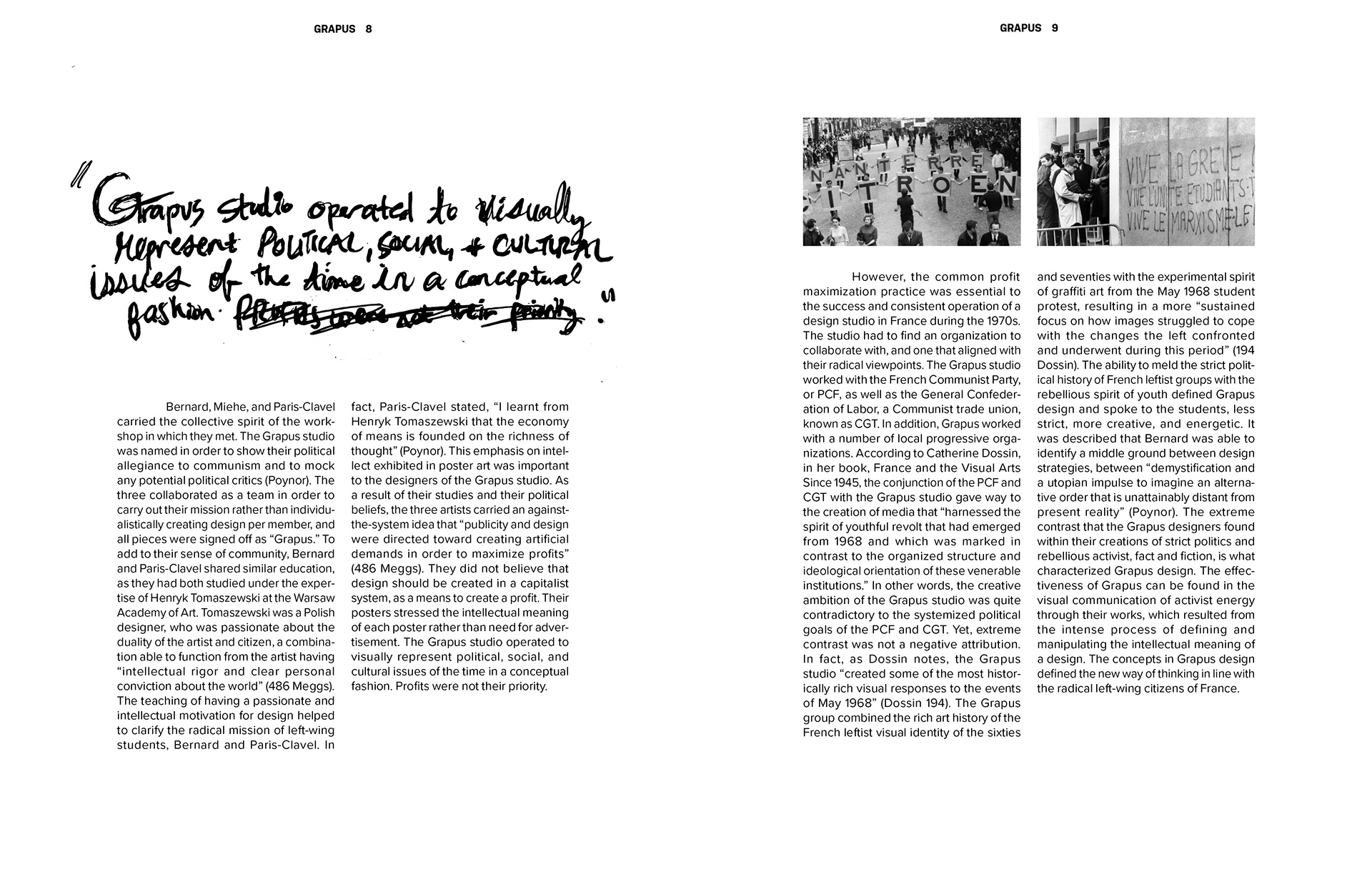 Caroline Lougee - Grapus Book Layout + Design