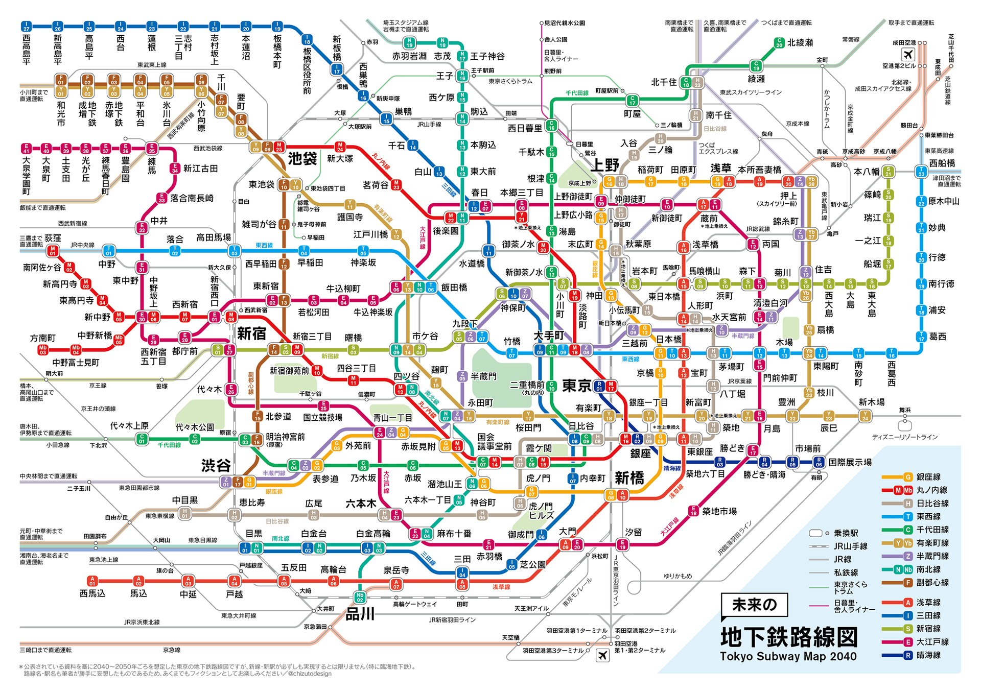 地図とかデザインとか / chizutodesign - 未来の地下鉄路線図