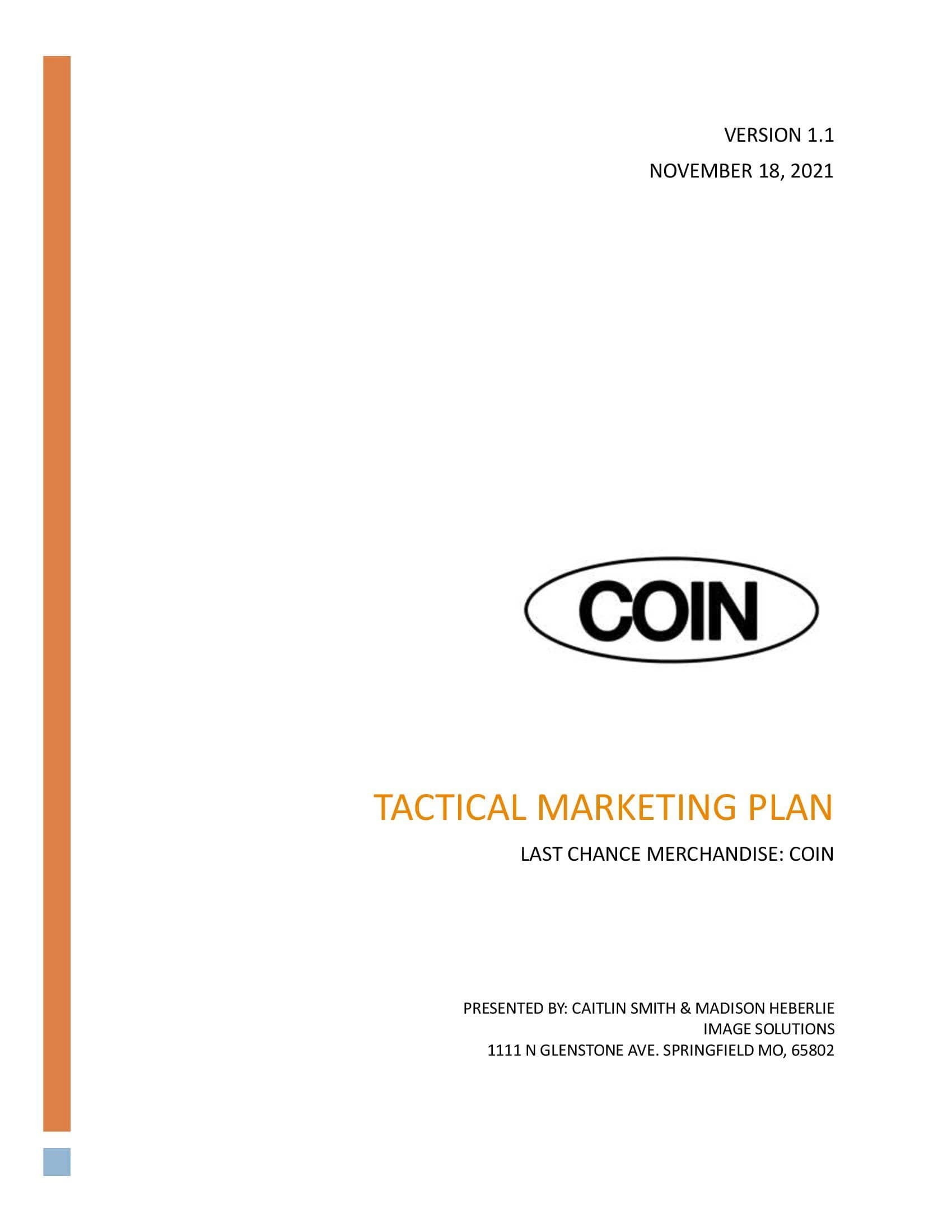 COIN Marketing Plan
