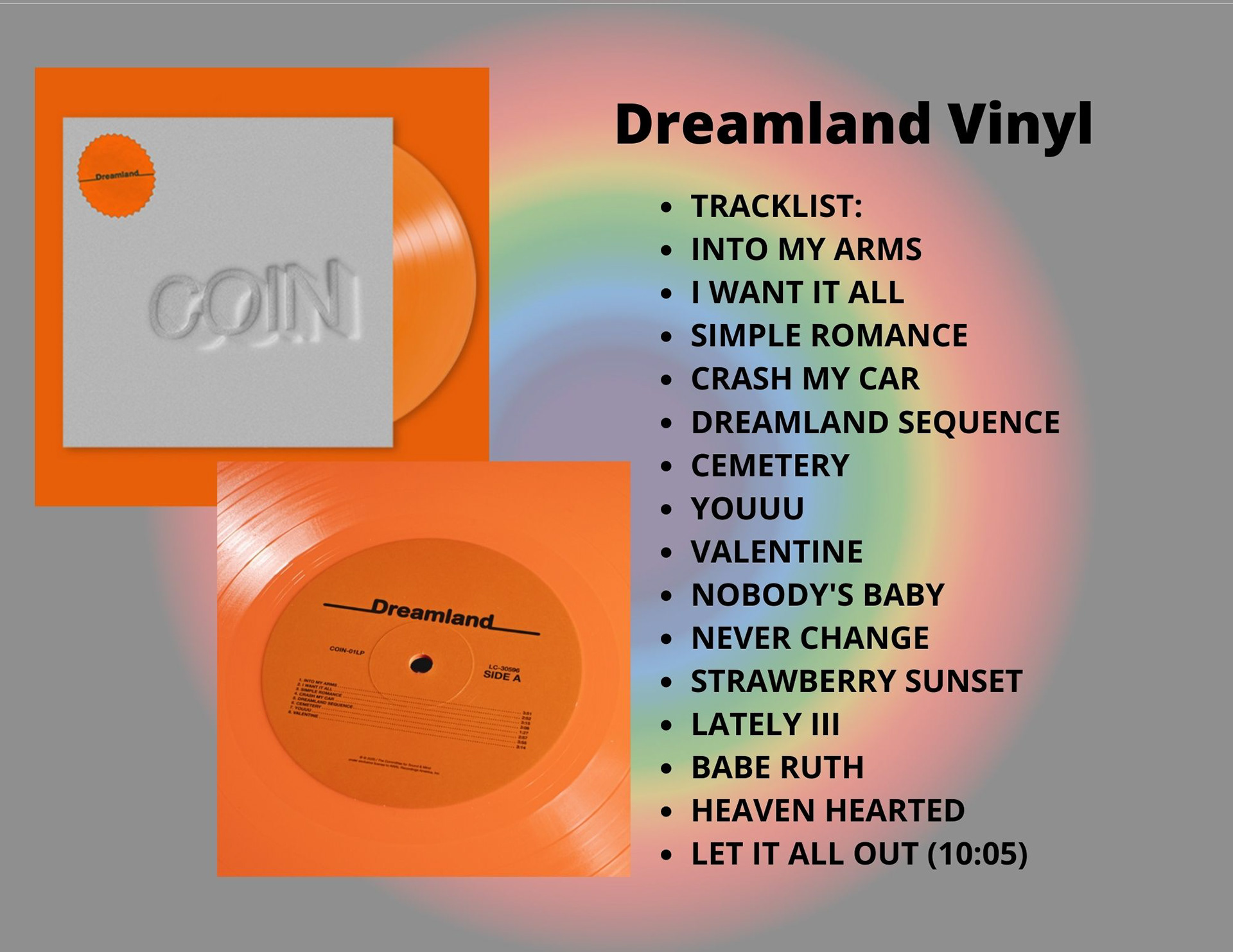 COIN Tour Merchandise Catalog