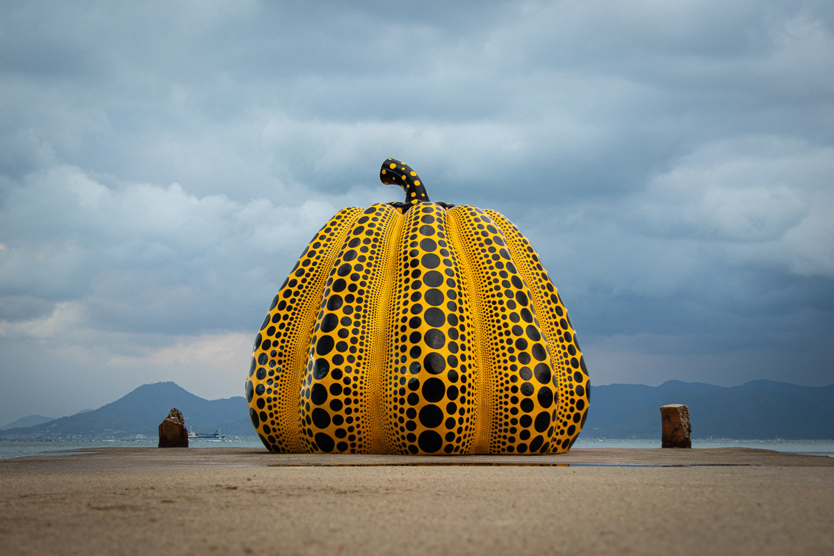 Yayoi Kusama's famous Pumpkin on Japan's Naoshima Island