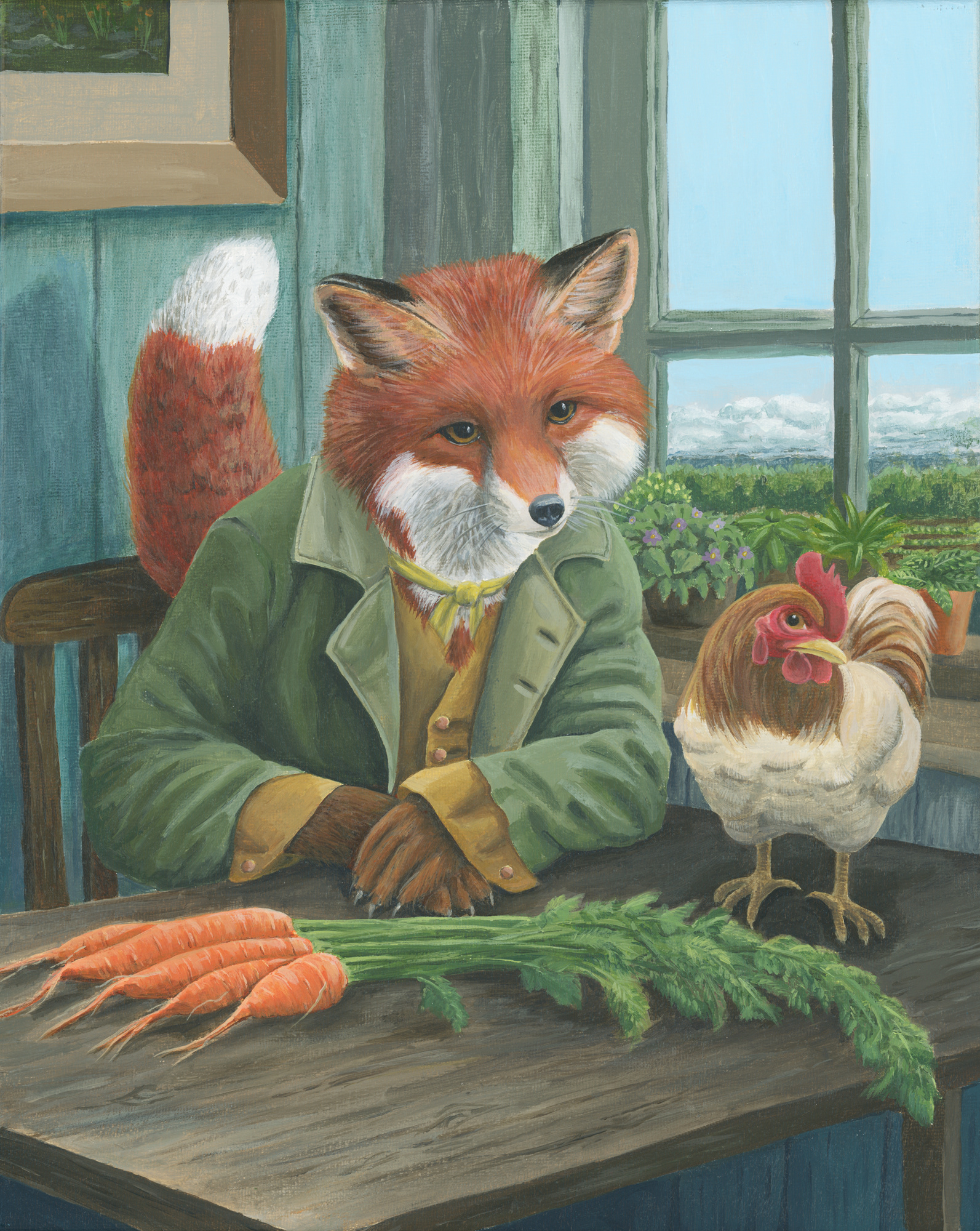 The Vegetarian, 11 x 14, acrylics on canvas