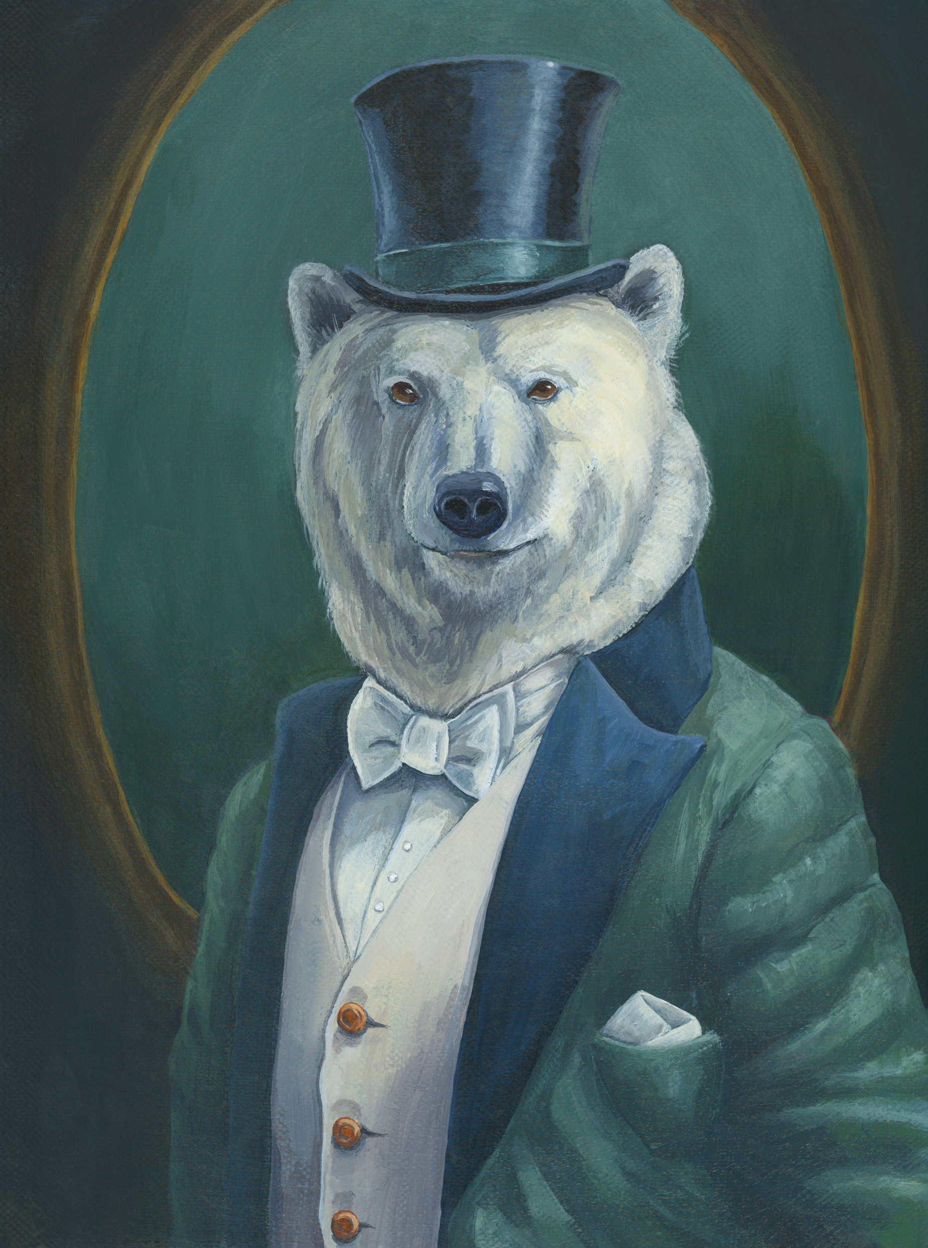 Bartholomew P. Coldweather, 11 x 14", acrylics on canvas