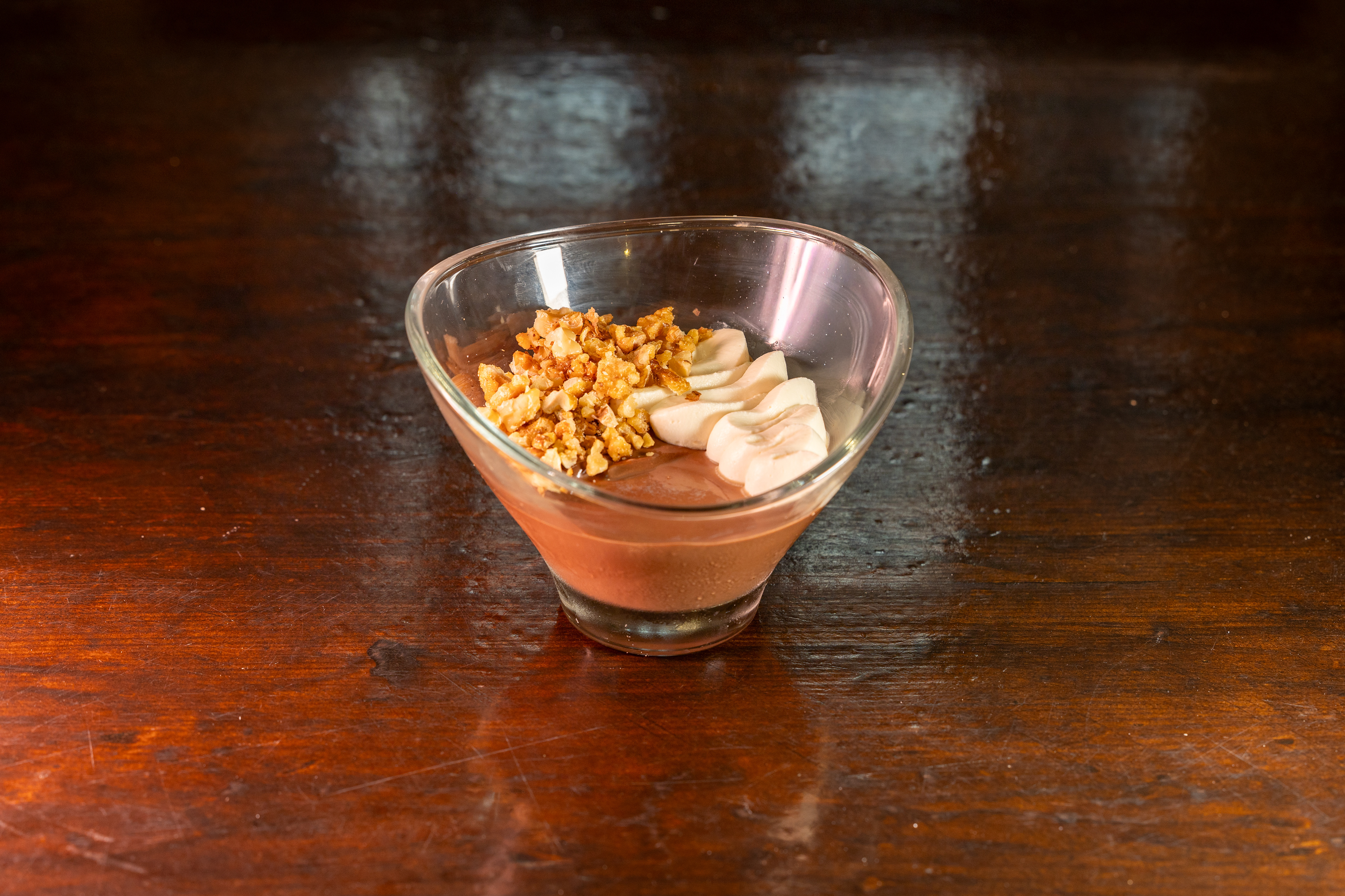 Mousse de chocolate con crujiente