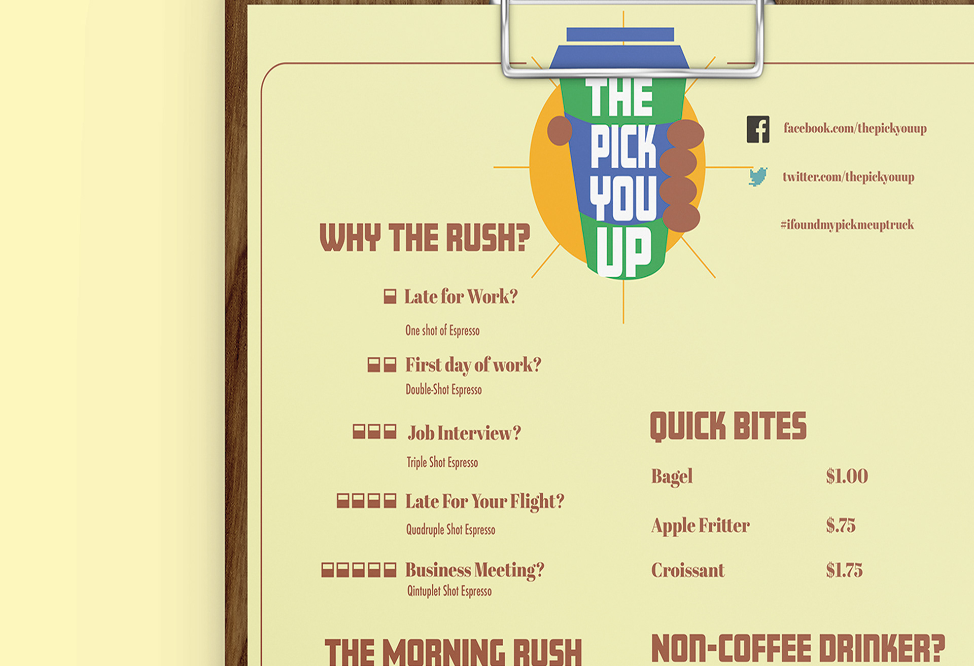 Menu Close up "Why The Rush?"