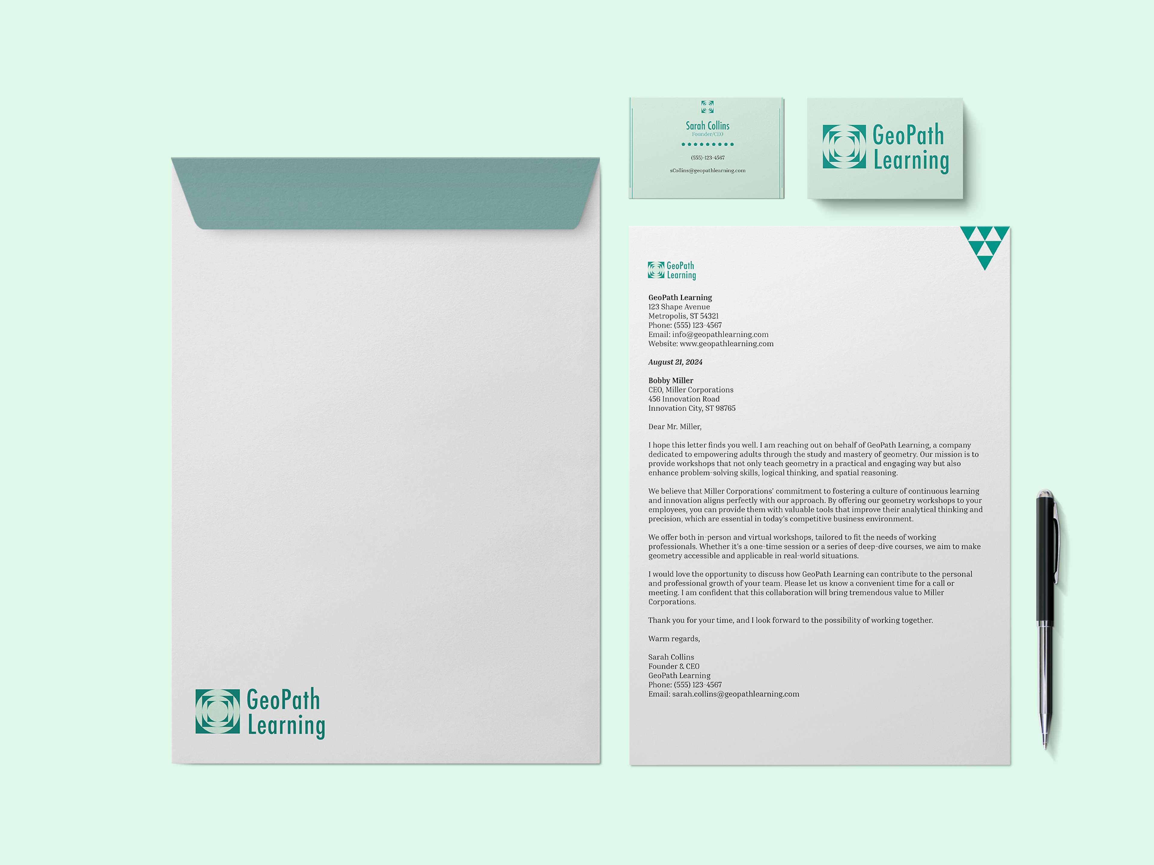 Letterhead, Envelope and Business Card Stationary