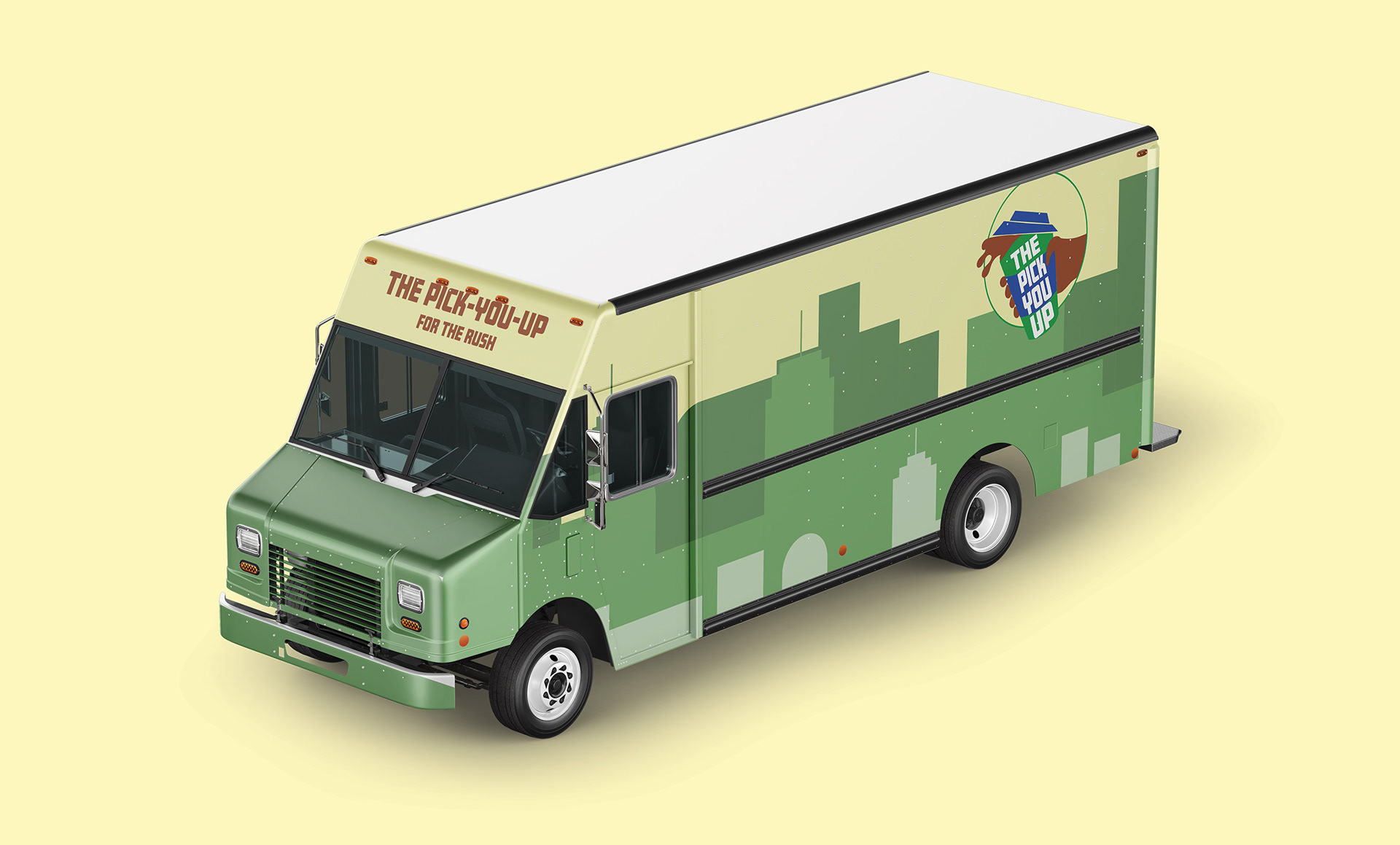 The-Pick-You-Up Food Truck, 3/4 Bird's Eye View