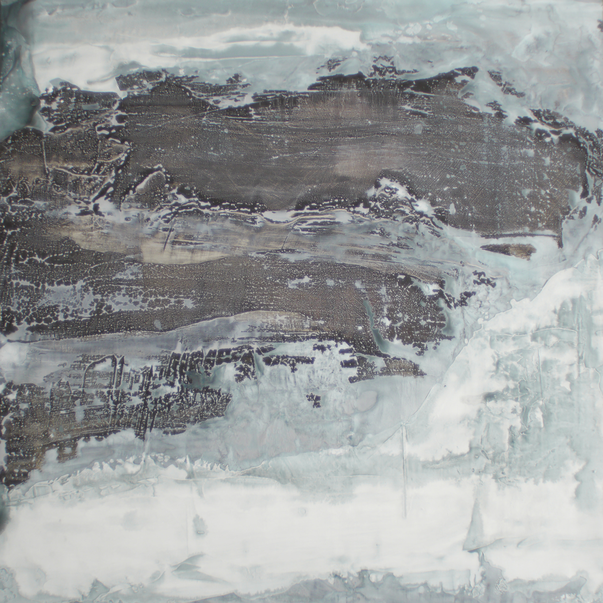 Cloud Edged 60 x 60cm,oil & acrylic on aluminium