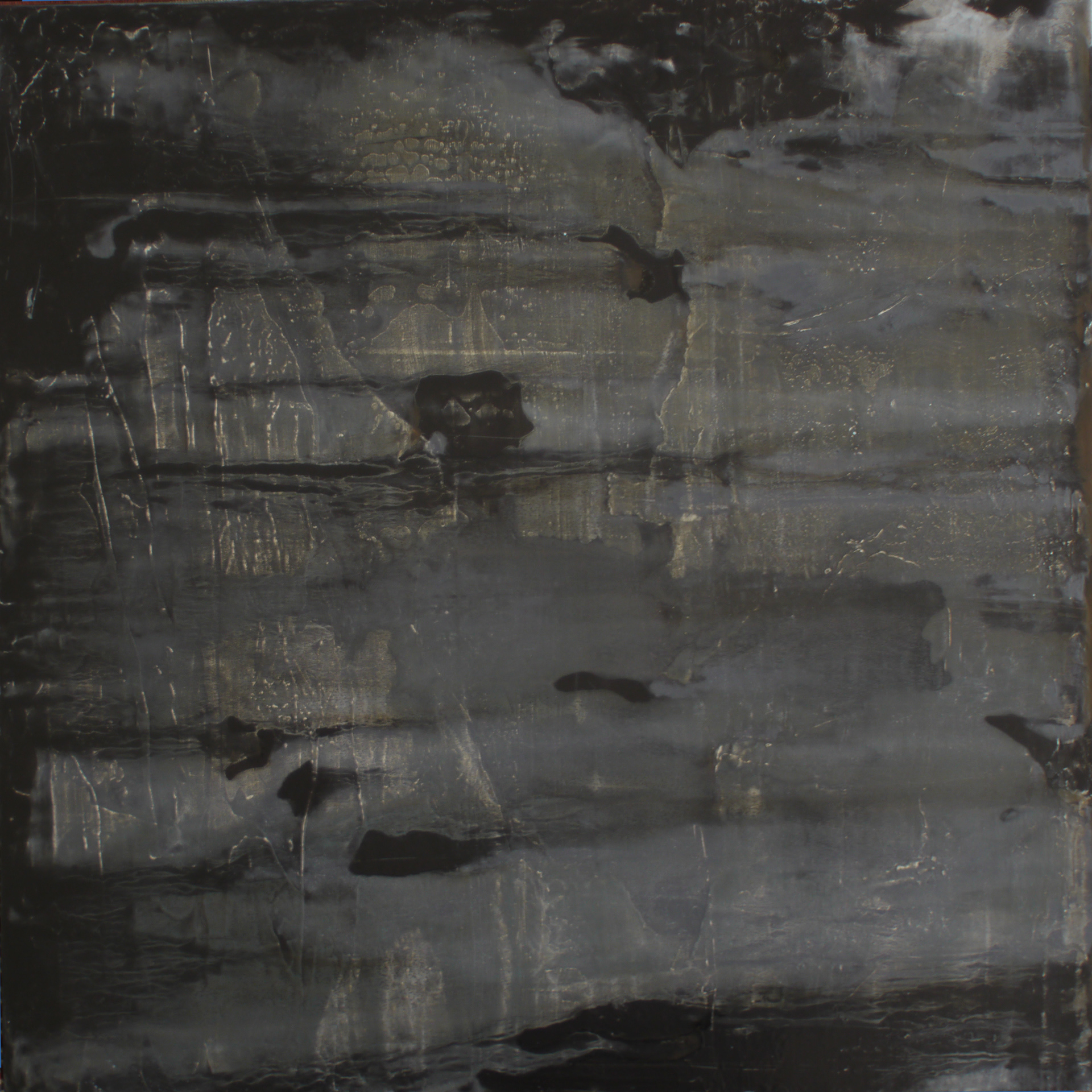 Black Lake 60 x 60cm, oil & acrylic on canvas