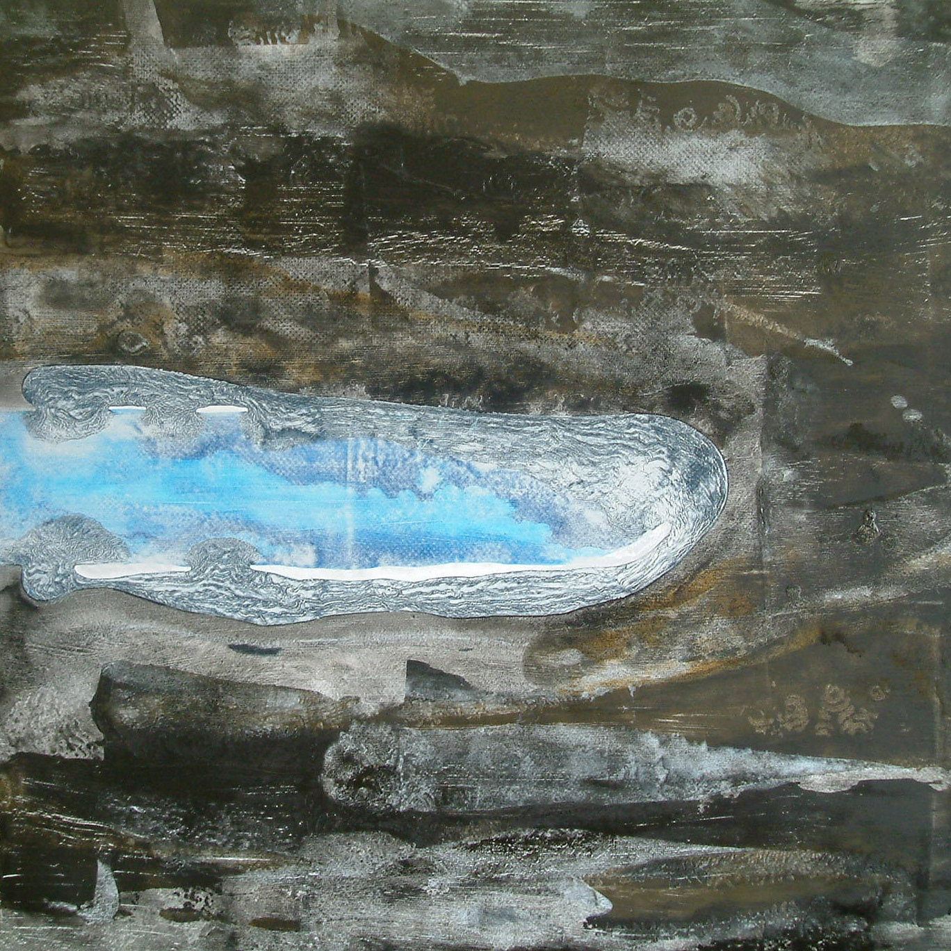 Fold 60 x 60cm, oil & acrylic on board