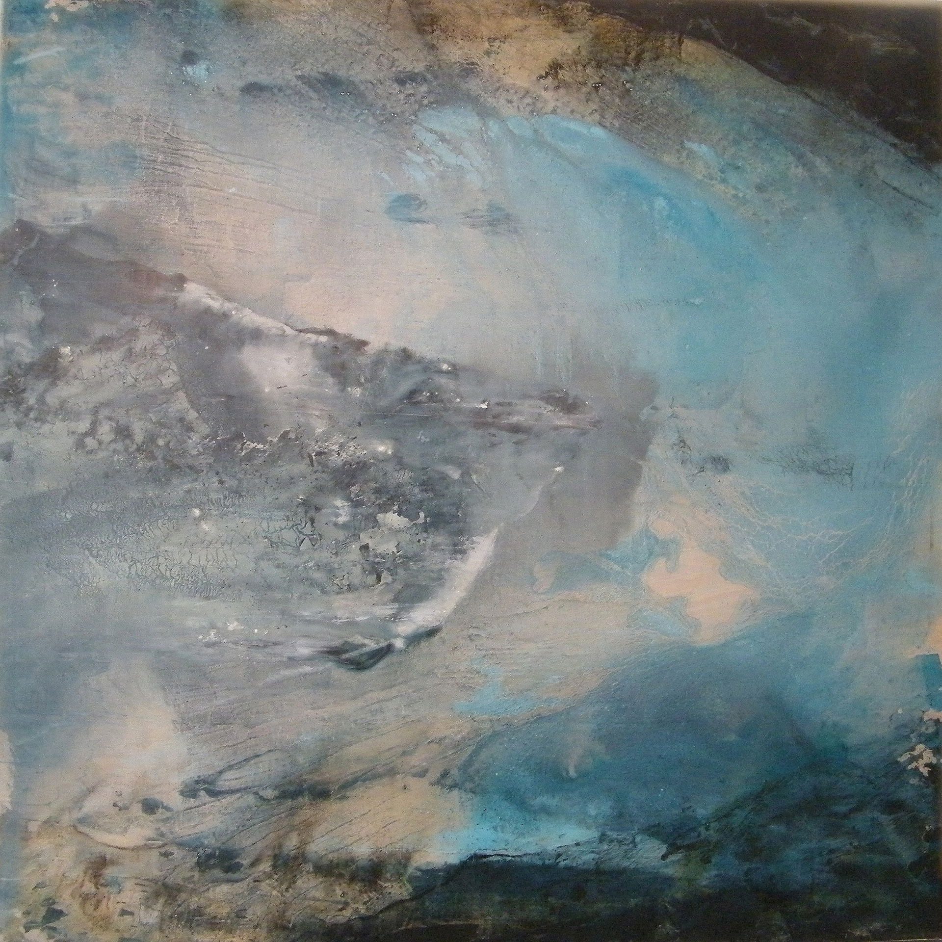 Lake 17 90 x 90cm, oil & acrylic on board