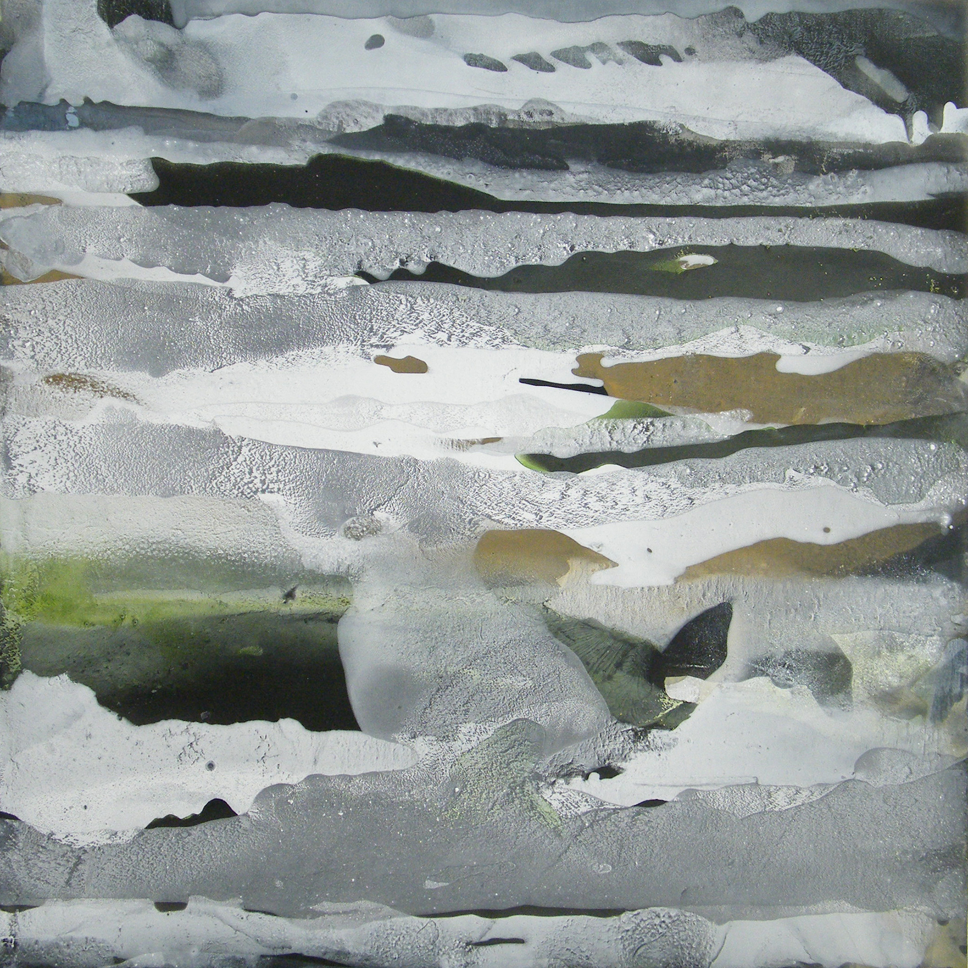 Recede 70 x 70cm oil & acrylic on canvas