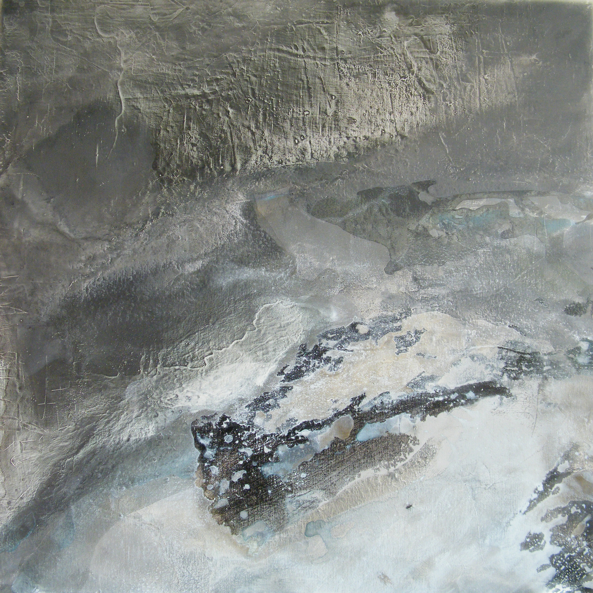 Fernstone 80 x 80cm, oil & acrylic on canvas