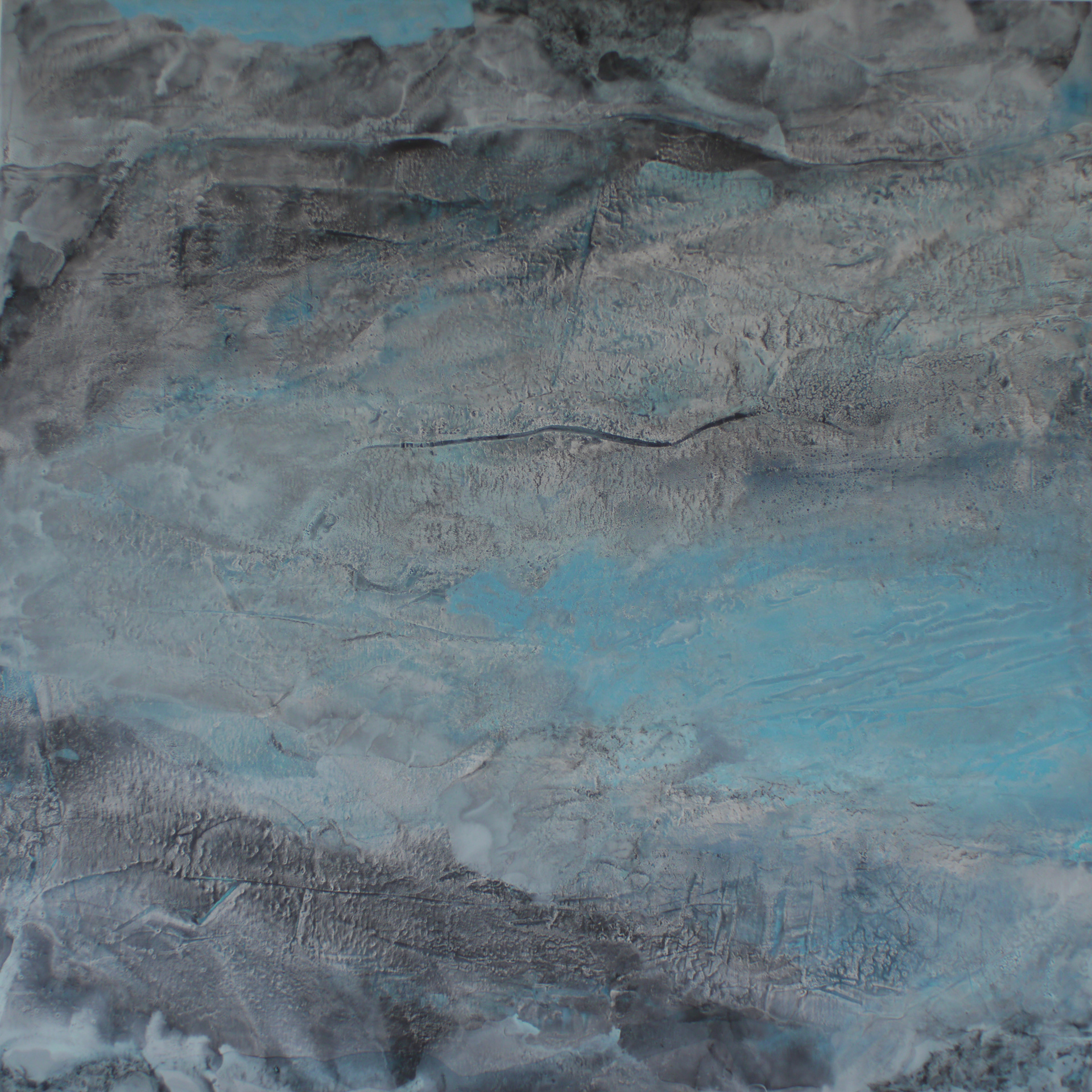 Sky Lakes 1 90 x 90cm, oil & acrylic on canvas