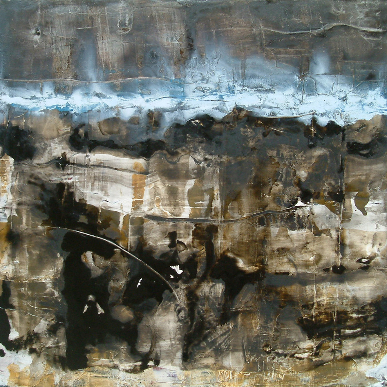 Forest Ground 60 x 60cm, oil & acrylic on board