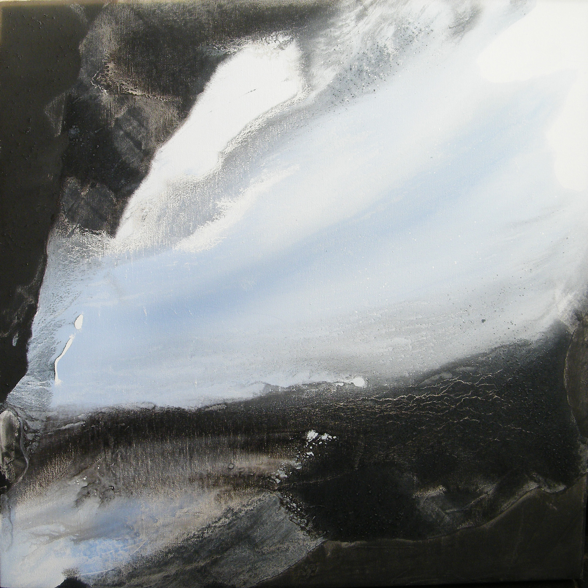 Cloud Falls 70 x 70cm, oil & acrylic on canvas