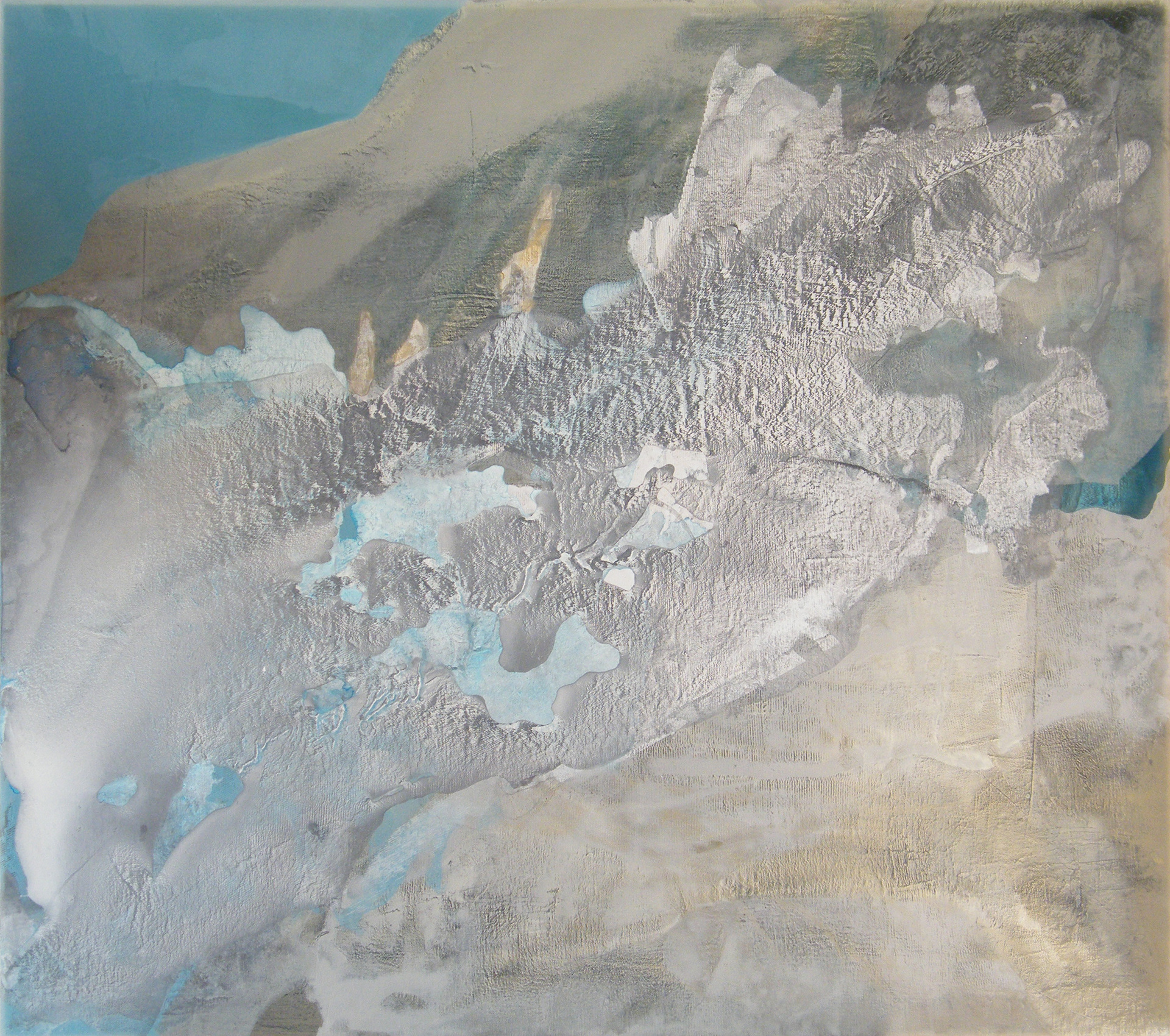 Sky Cliff 80 x 90cm oil & acrylic on canvas