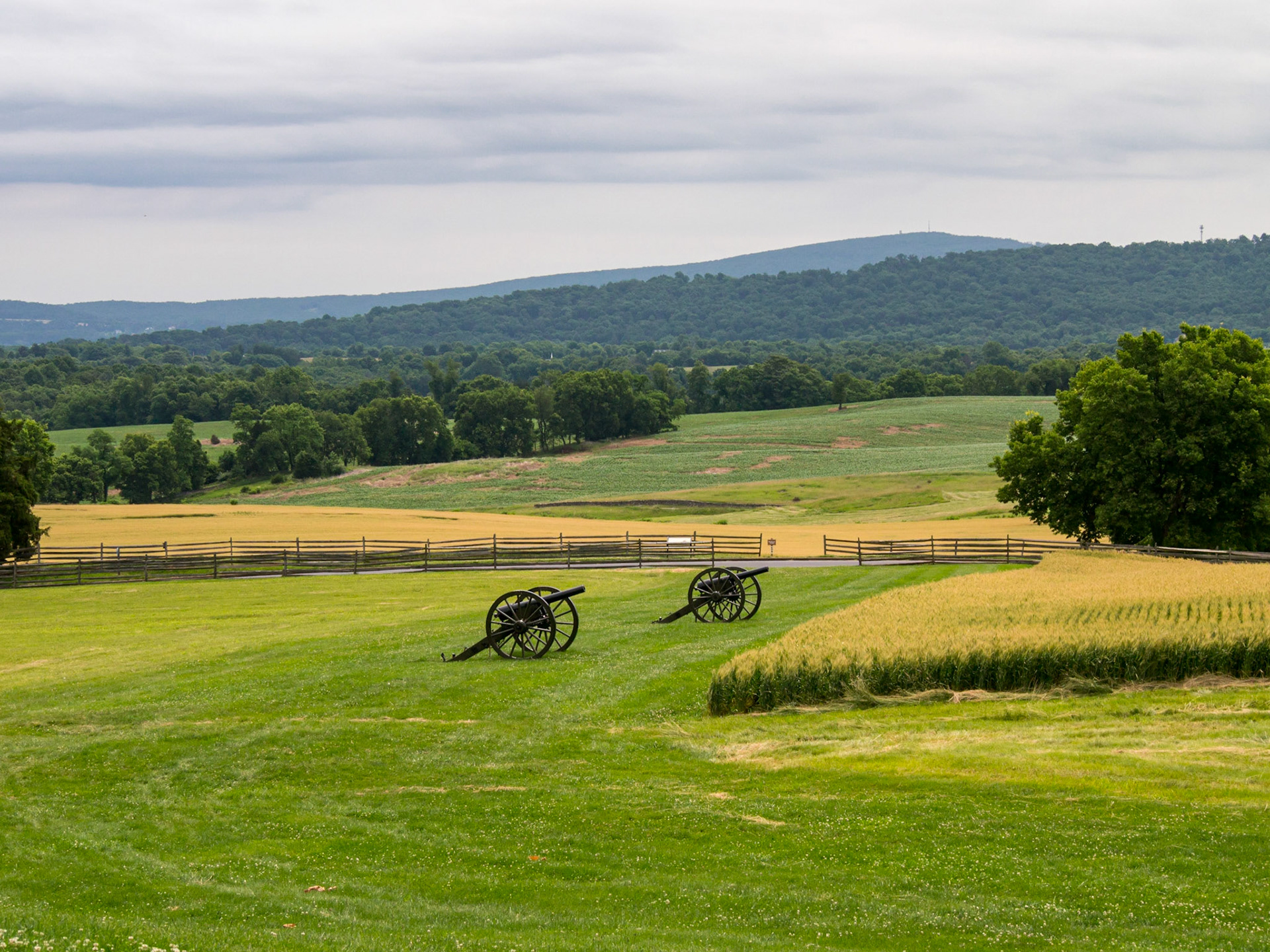 Panoramic view of the battlefield from the lookout