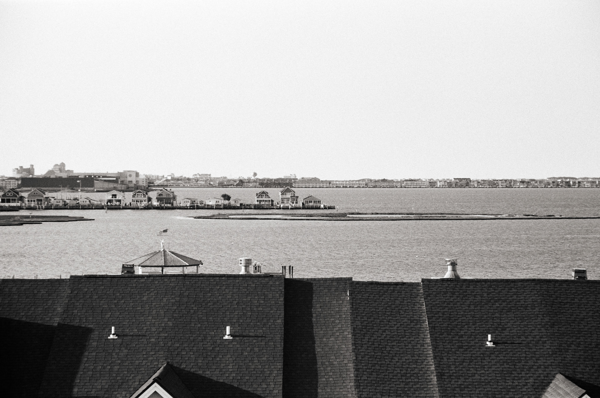 Looking out the window of the Marriott Residence Inn in Ocean City MD, south