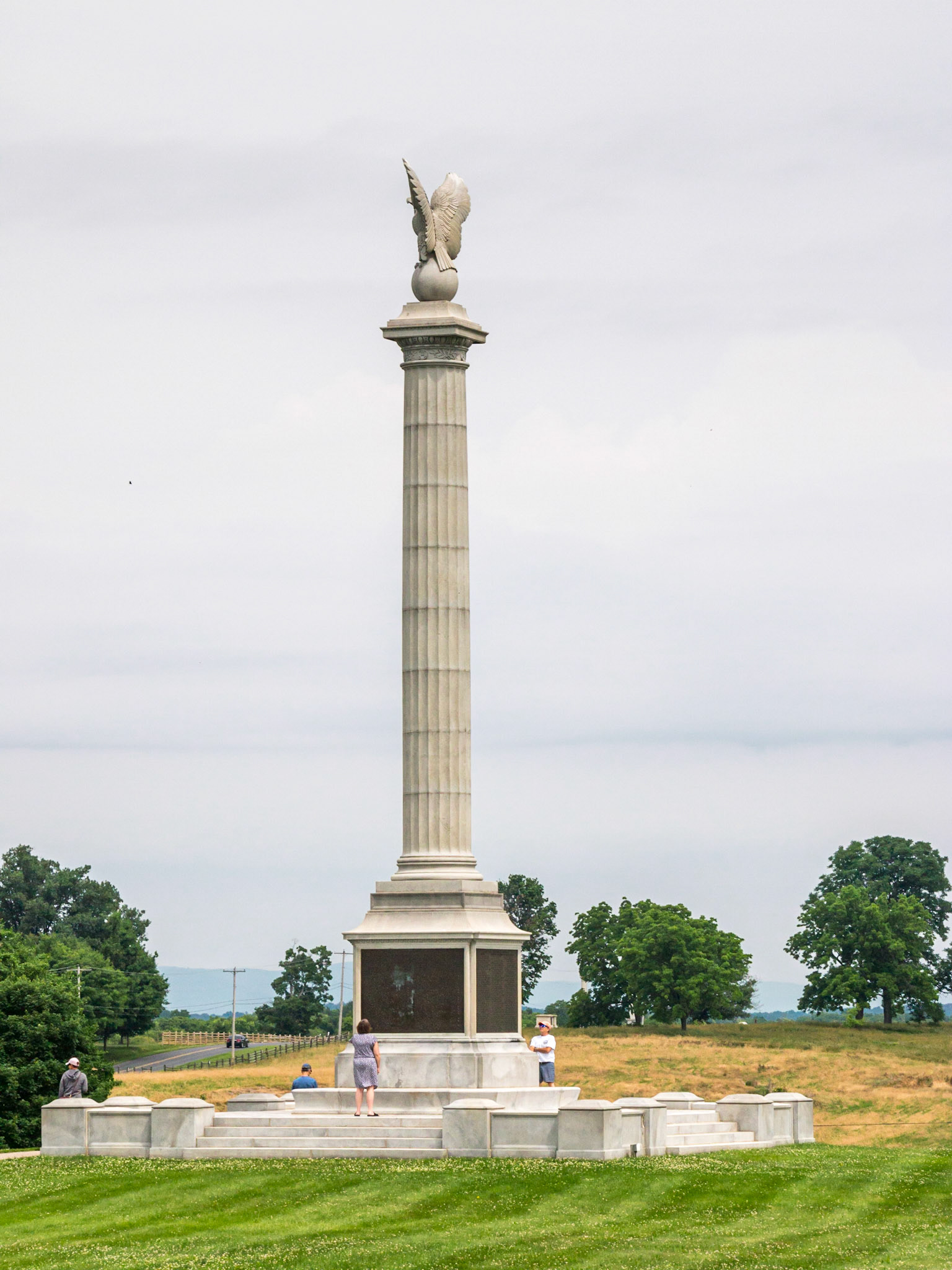 One of the many monuments on the field. Most are Union monuments; the post-war Confederacy was too poor to erect monuments