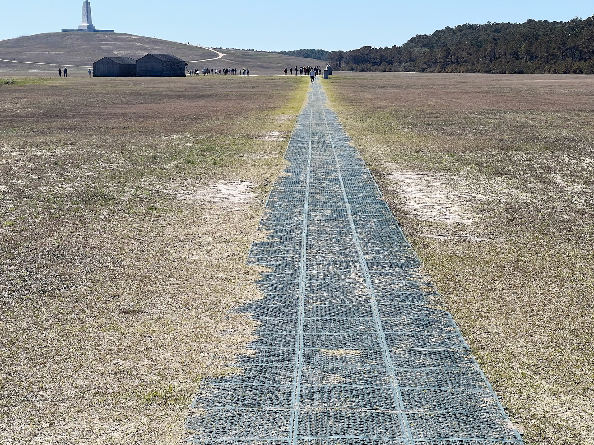 The Wright Brothers 'runway' for their first four flights