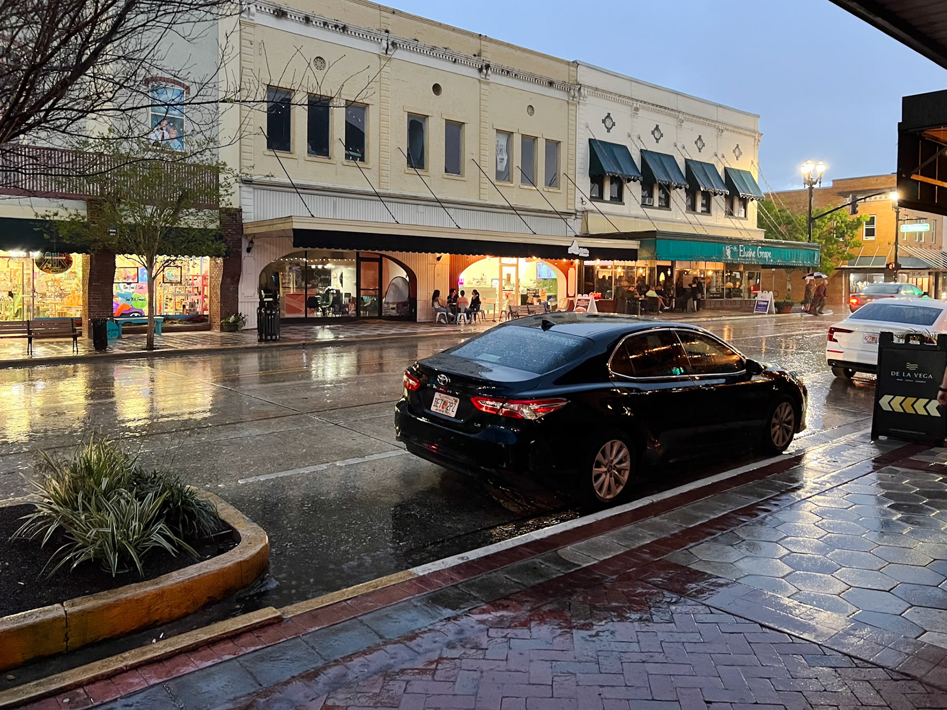 Downtown DeLand. Rainy evening