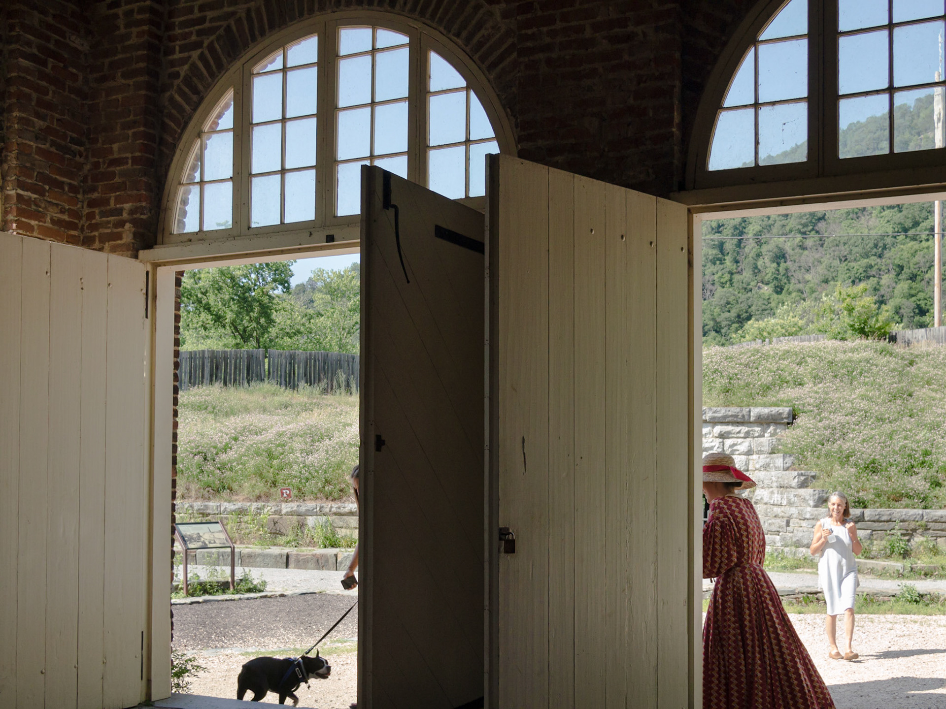 Inside of the engine house where John Brown was holed up with his followers.