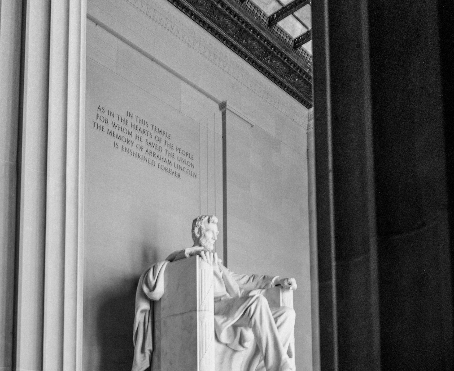 Lincoln Memorial in the rain