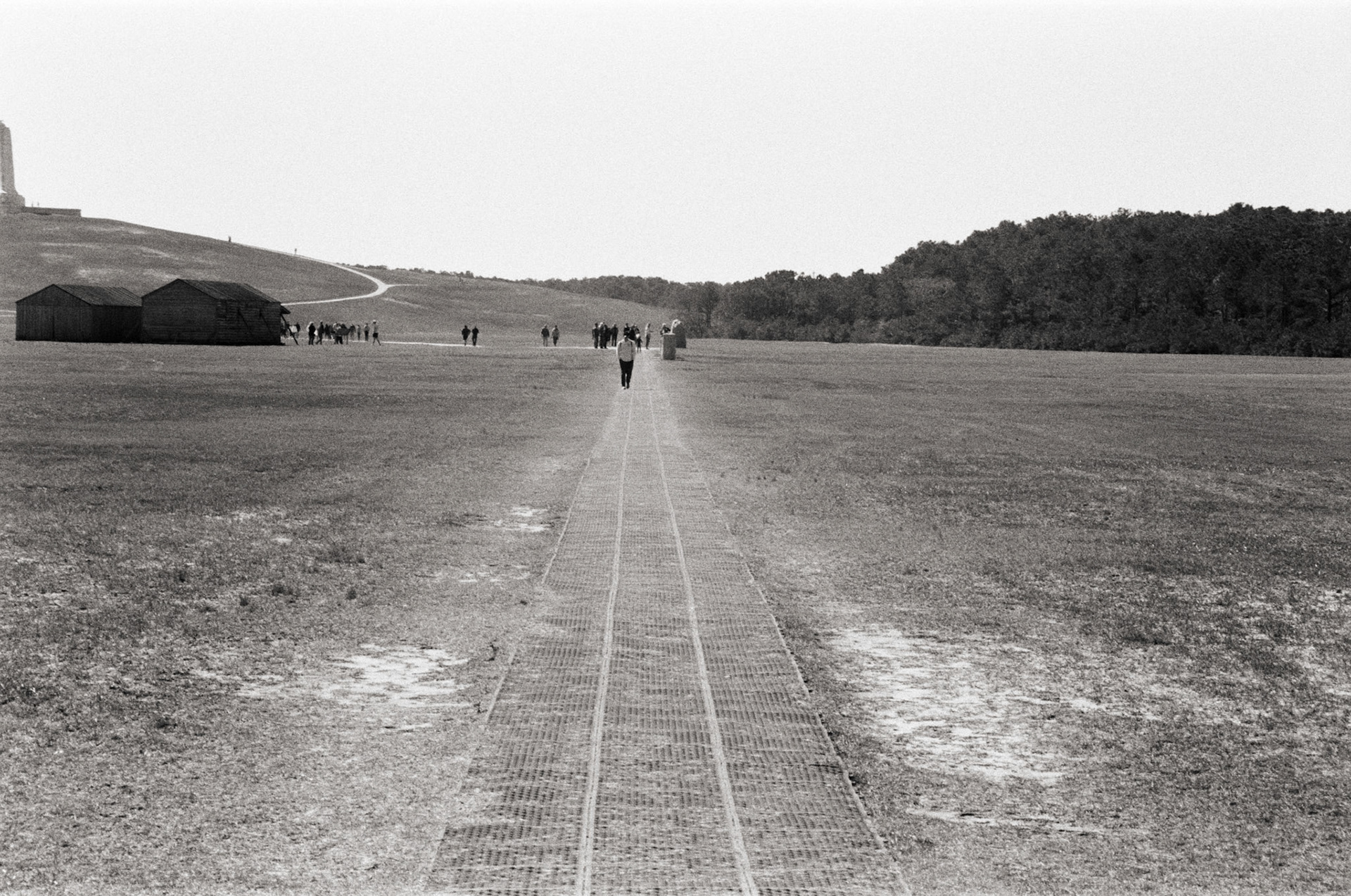 Runway, looking back toward starting line