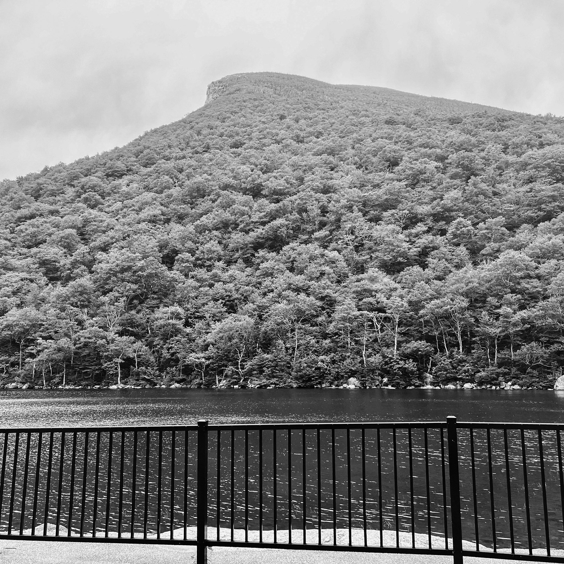 The Old Man of the Mountain, absent a face.