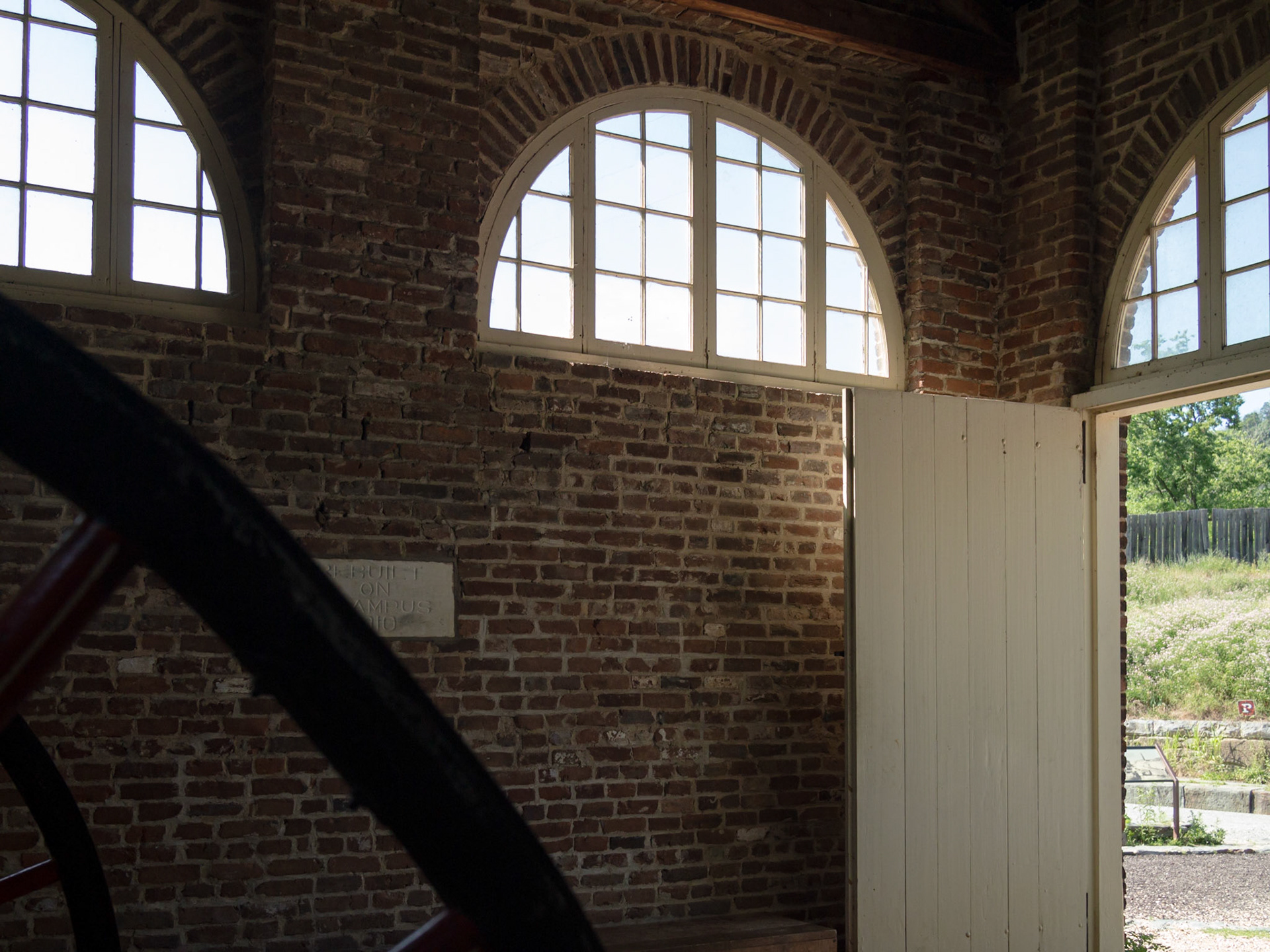 Inside of the engine house where John Brown was holed up with his followers.