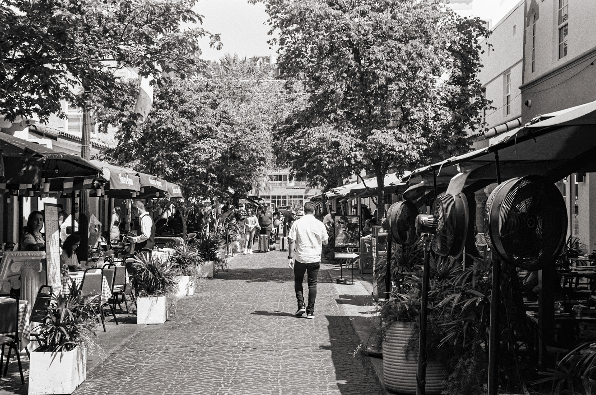 Restaurant row in South Beach