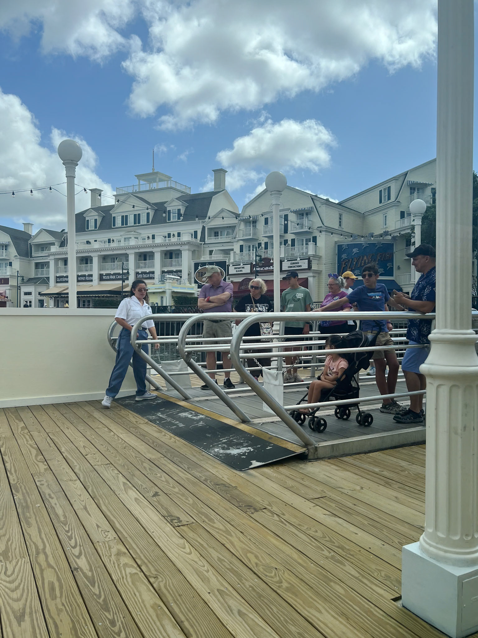 Water taxi stop at Boardwalk