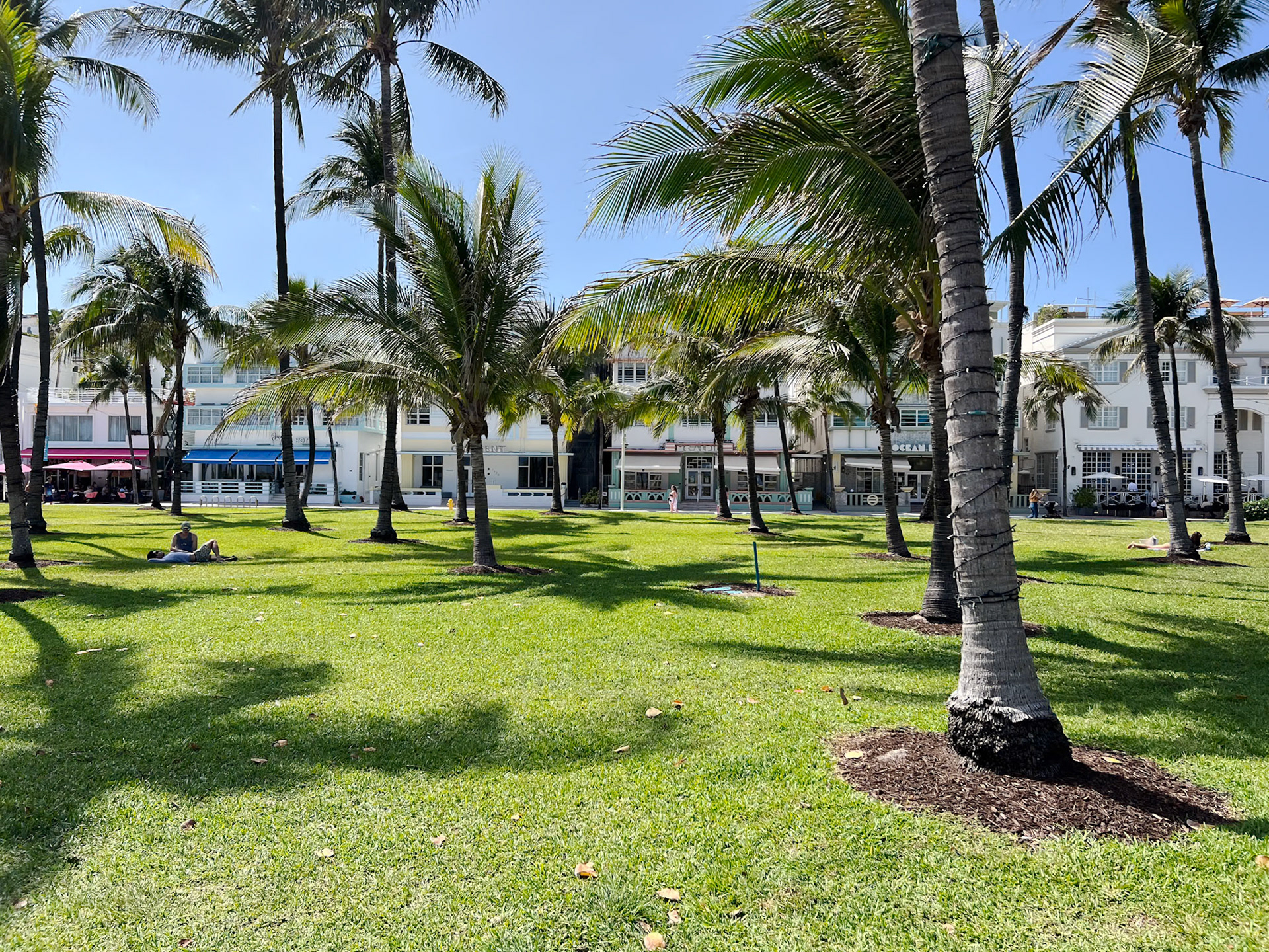 Park in the historic district of South Beach