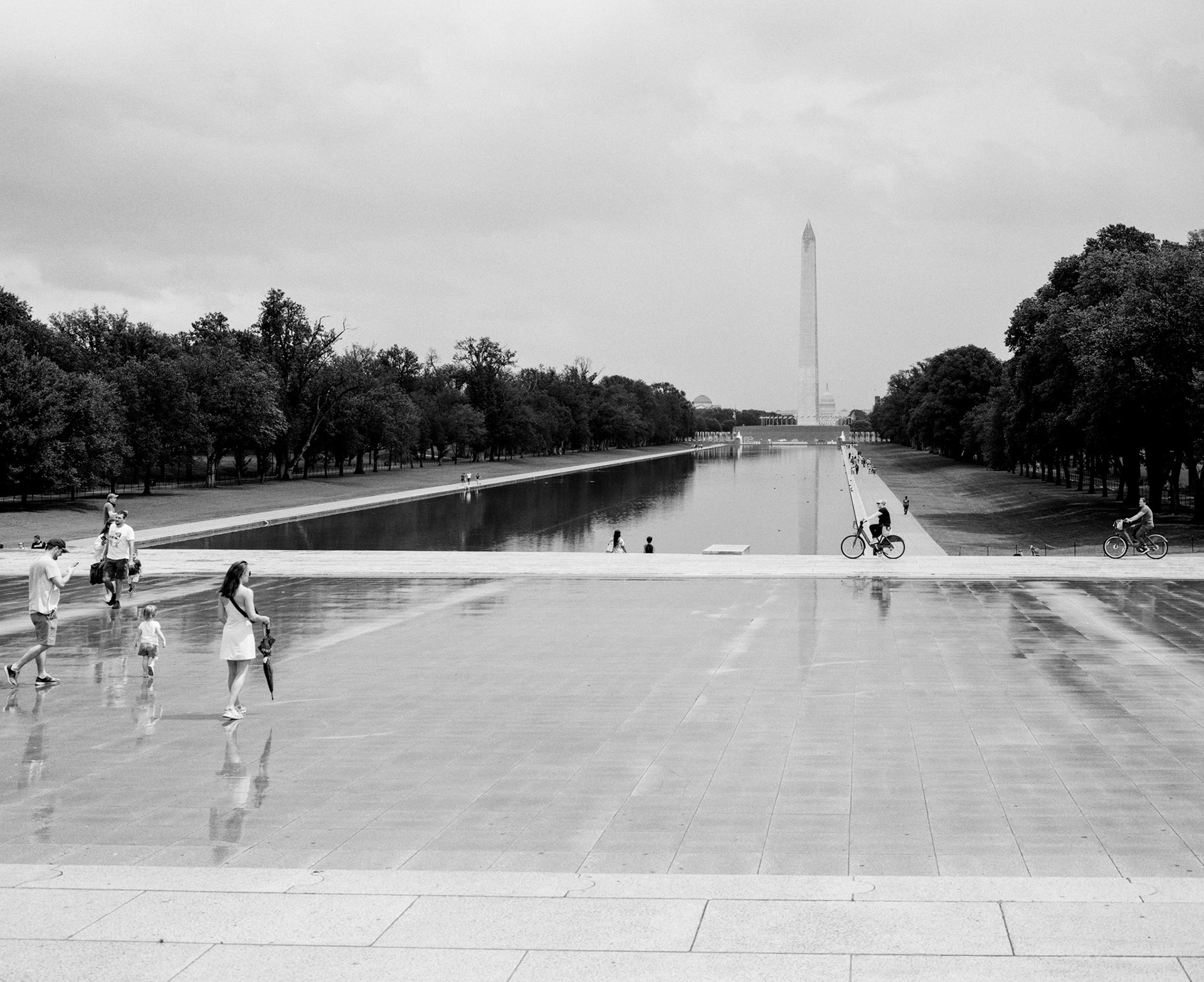 Lincoln Memorial in the rain