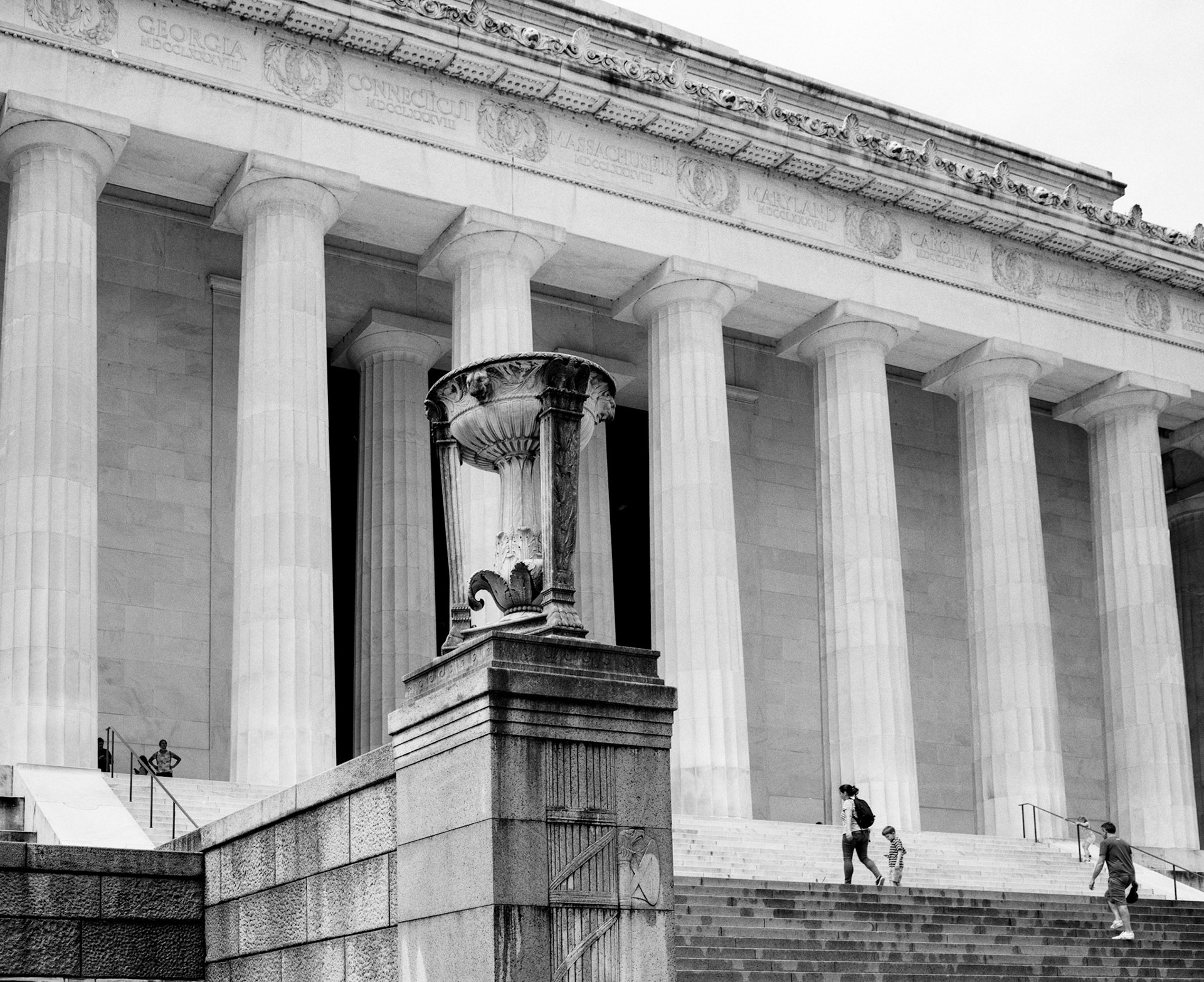 Lincoln Memorial in the rain