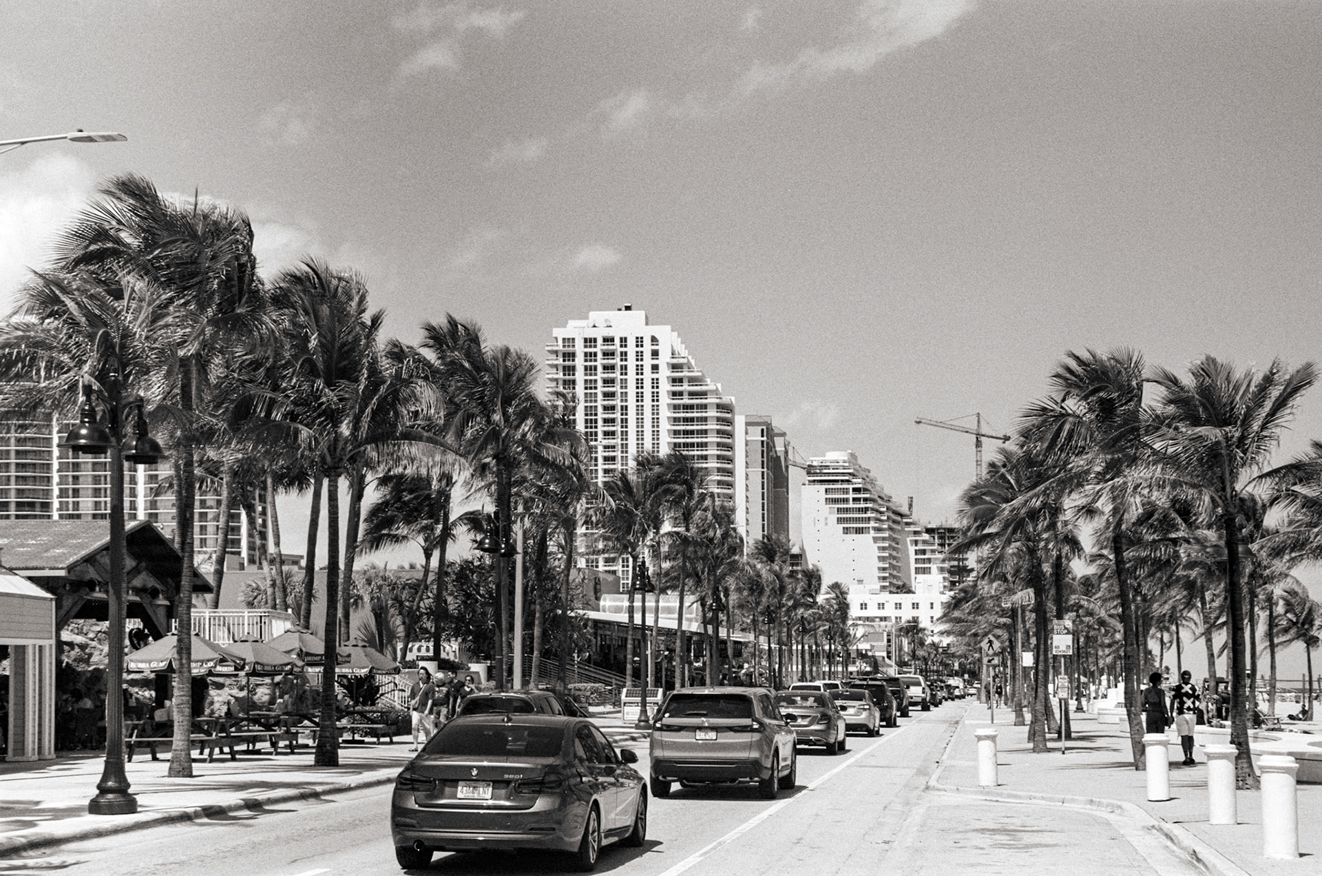 Looking north on A1A on Ft Lauderdale beach