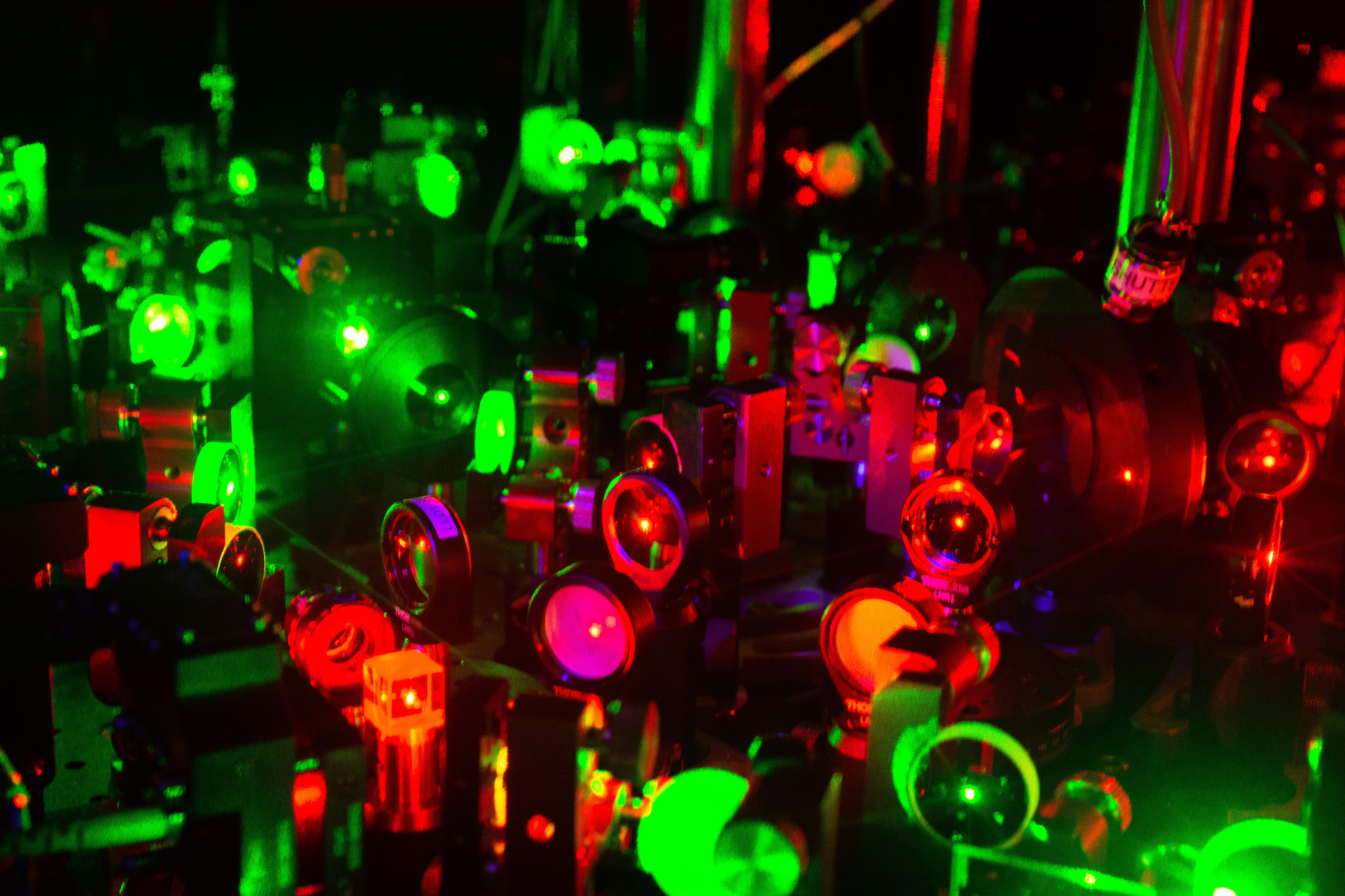 Lasers on Optical Table