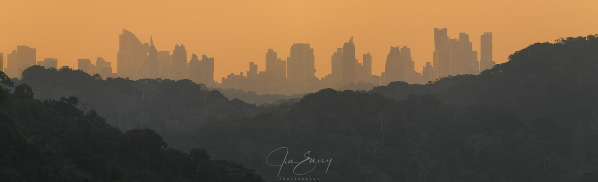 Panama City Skyline from Canopy Tower at Dawn