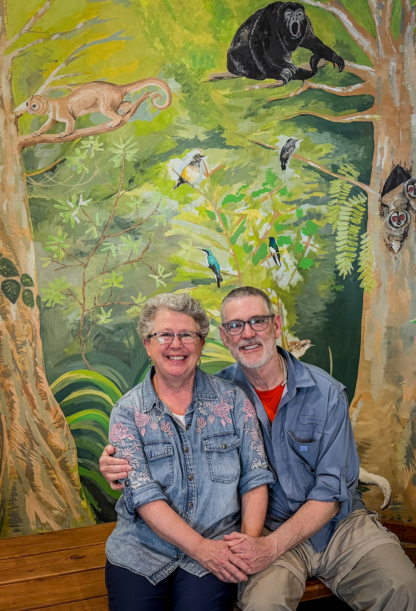 Jim and Chris Posing Inside Canopy Tower
