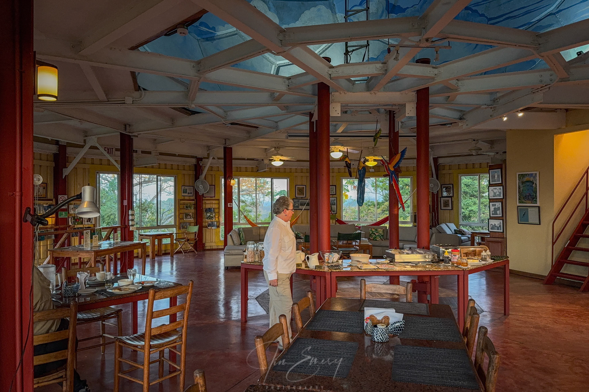 Chris in Dining Room at Canopy Tower