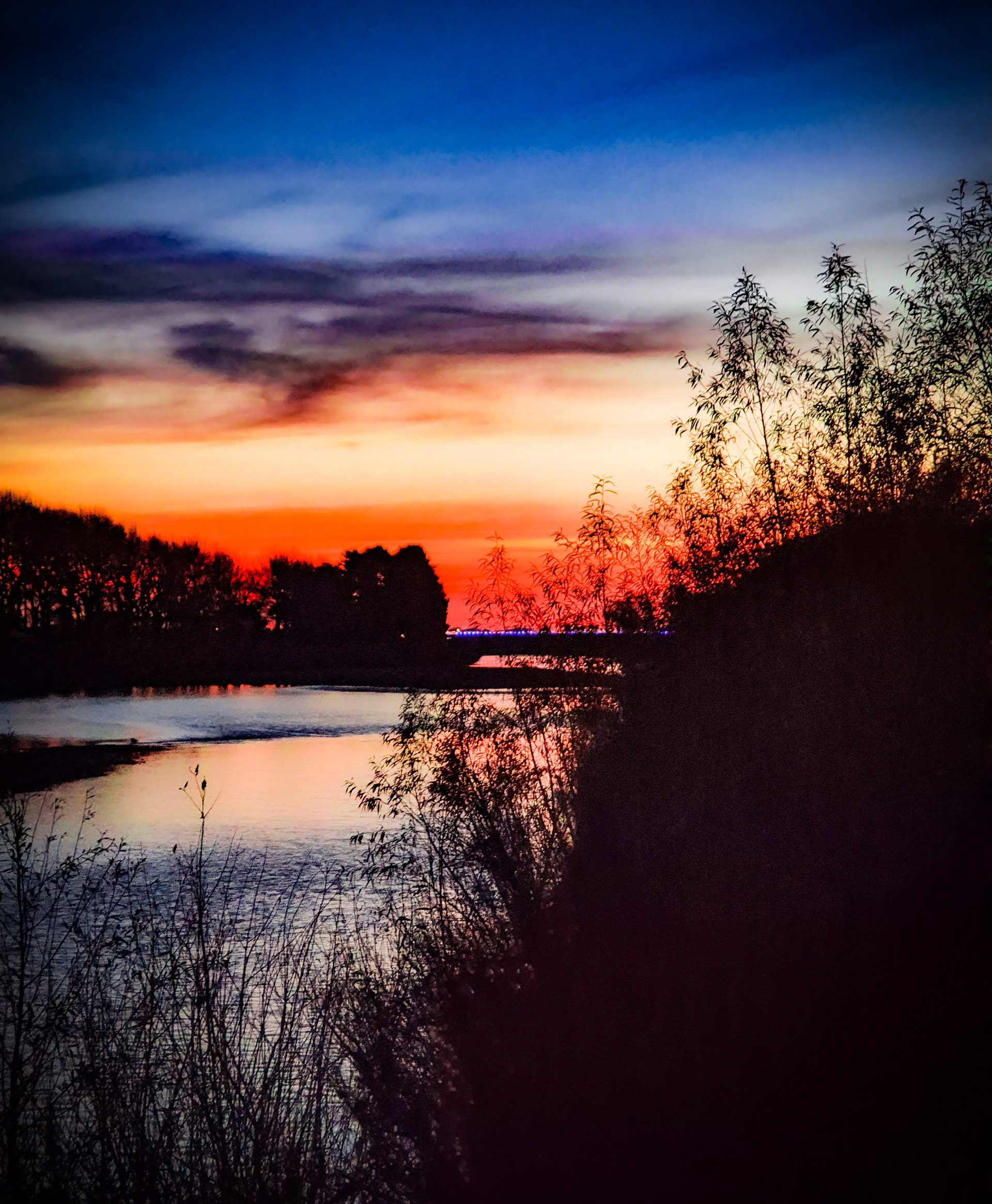 Sunset jogs by the river
