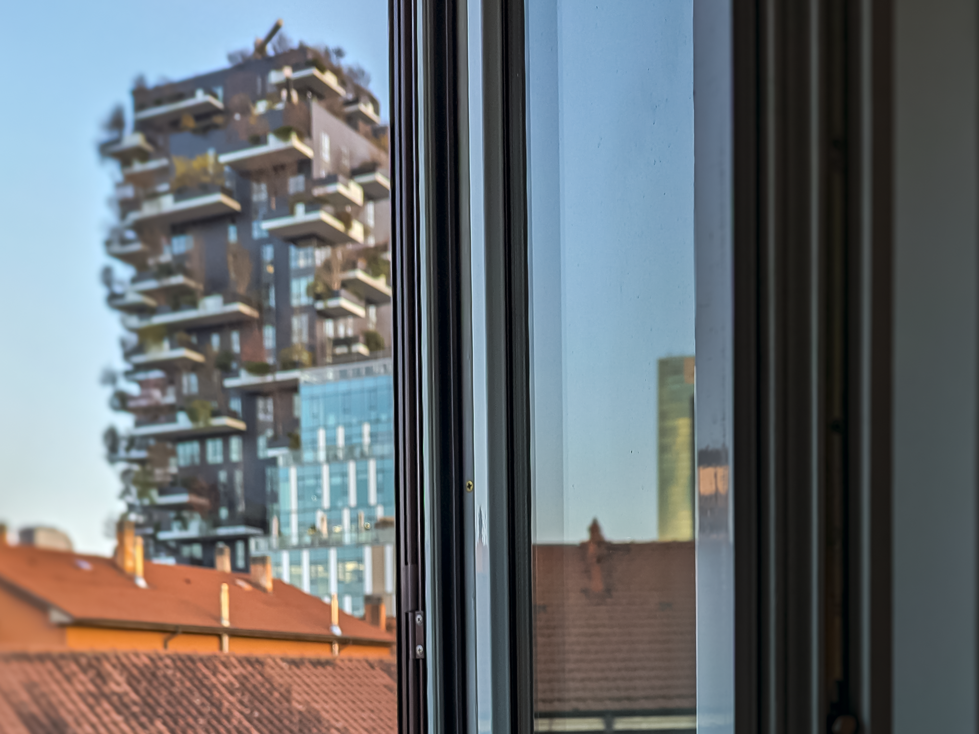Casa PG. Milano. La vista verso il Bosco Verticale