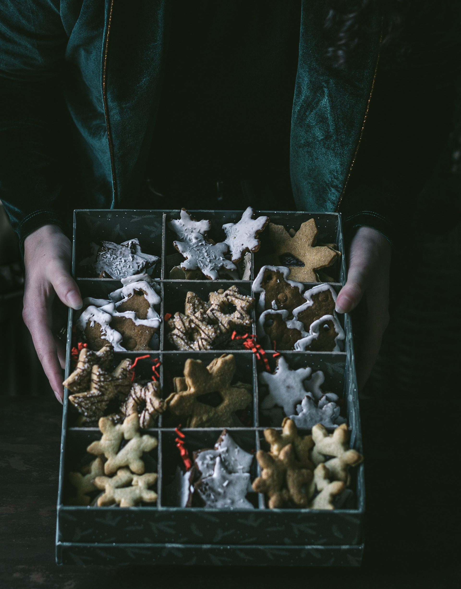 Groen, kerst, koekjes. 