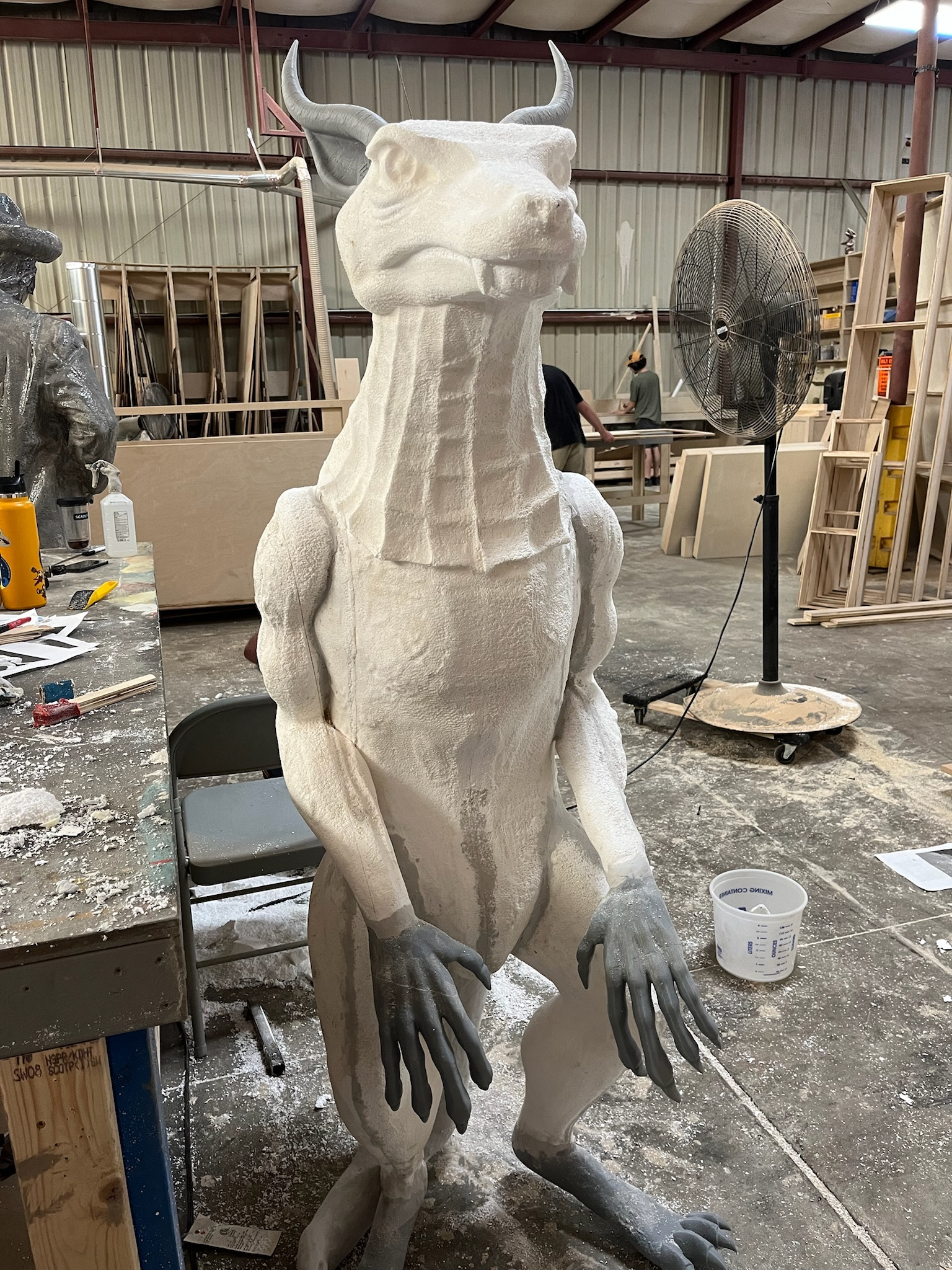 Chupacabra Sculpture in Progress