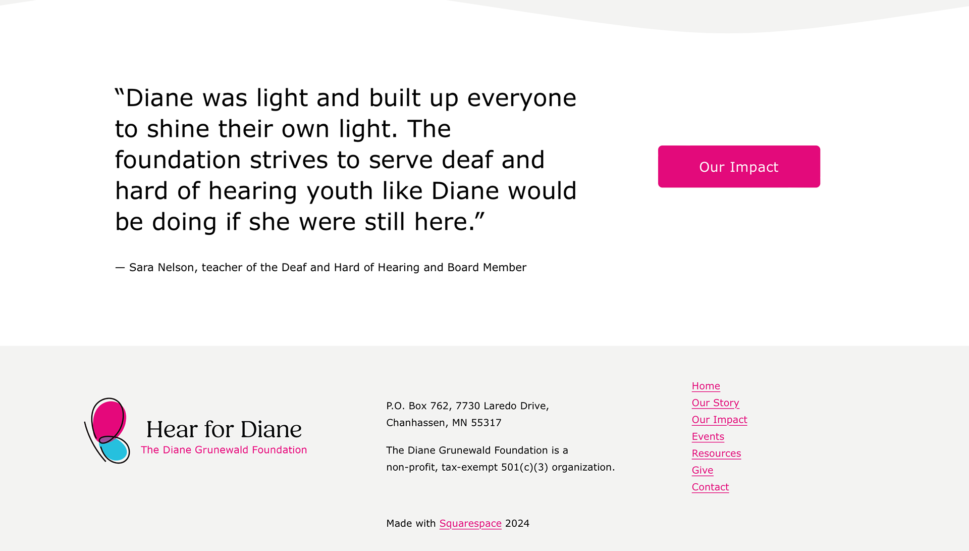 Sample of Give Page