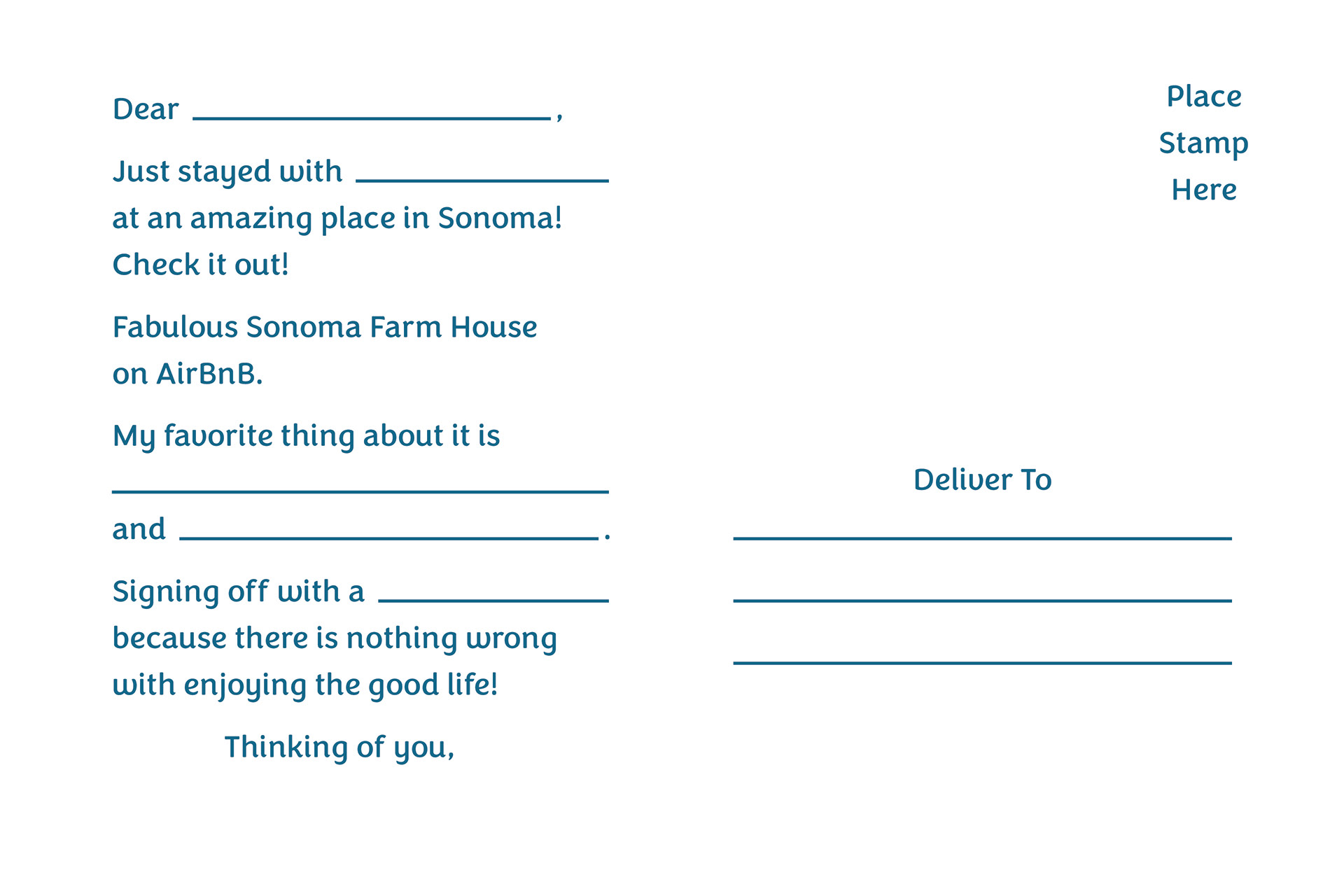 Back of Post Card